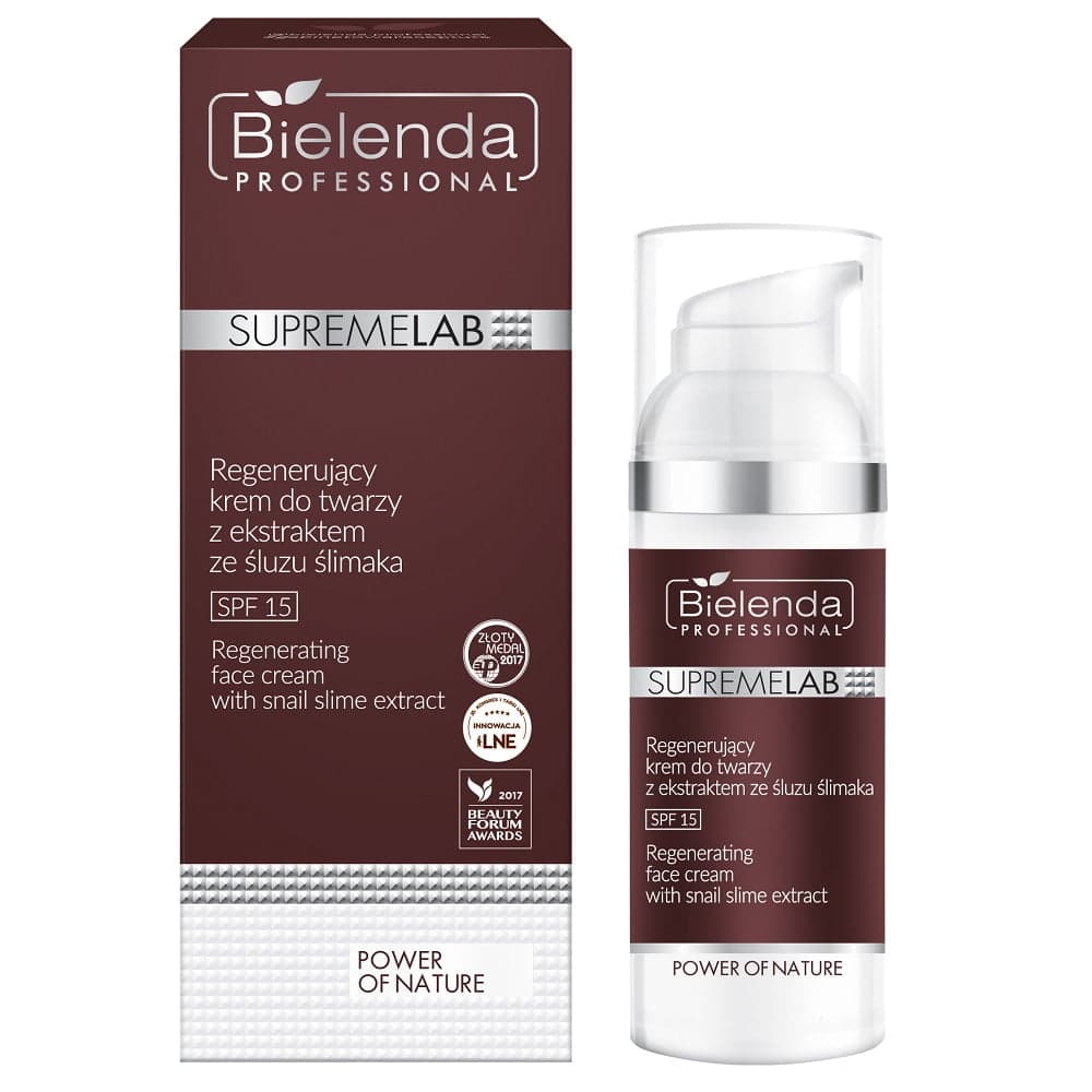 

Bielenda Professional SupremeLab Power Of Nature SPF15 regenerujący krem do twarzy z ekstraktem ze śluzu ślimaka 50ml