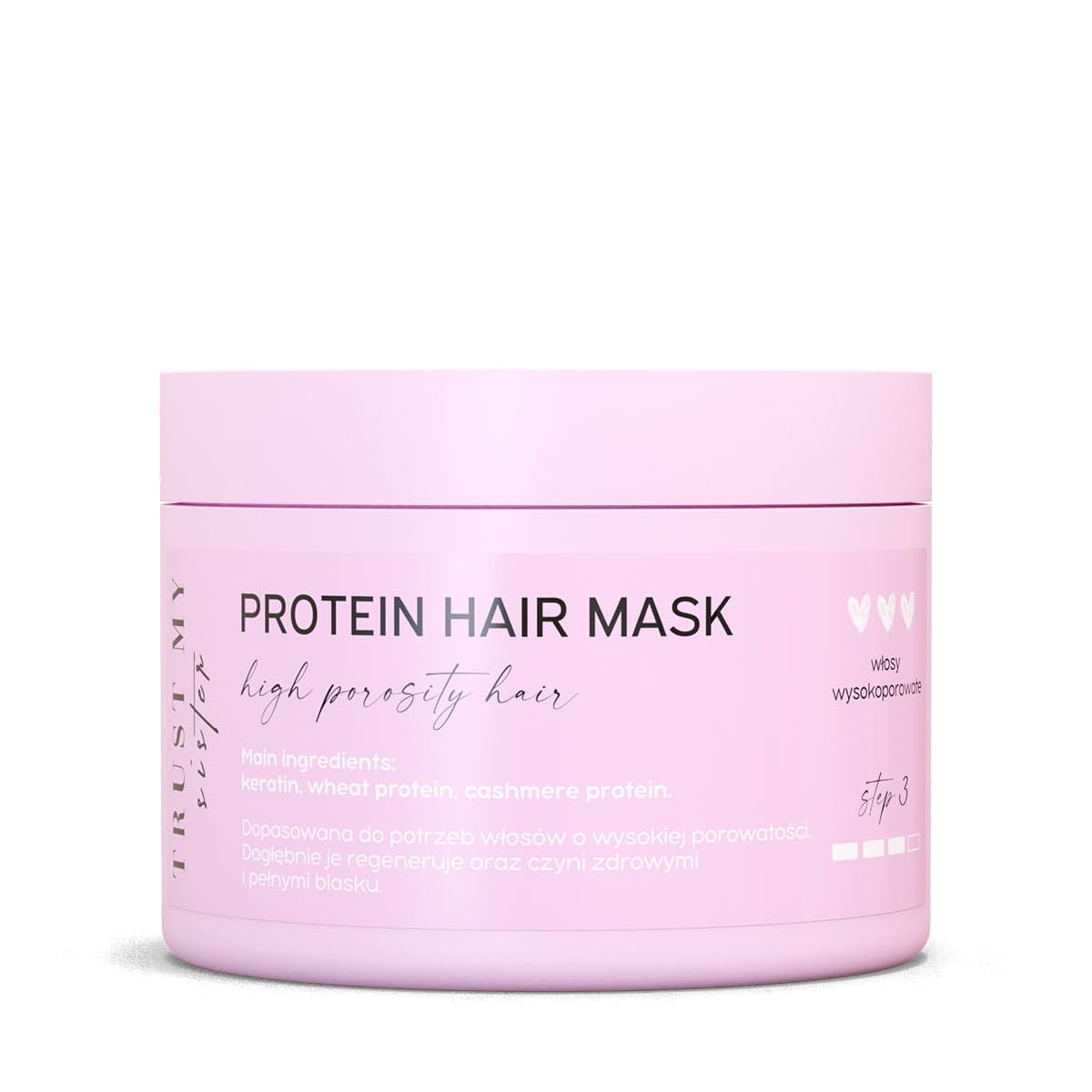 

Trust My Sister Protein Hair Mask proteinowa maska do włosów wysokoporowatych 150g