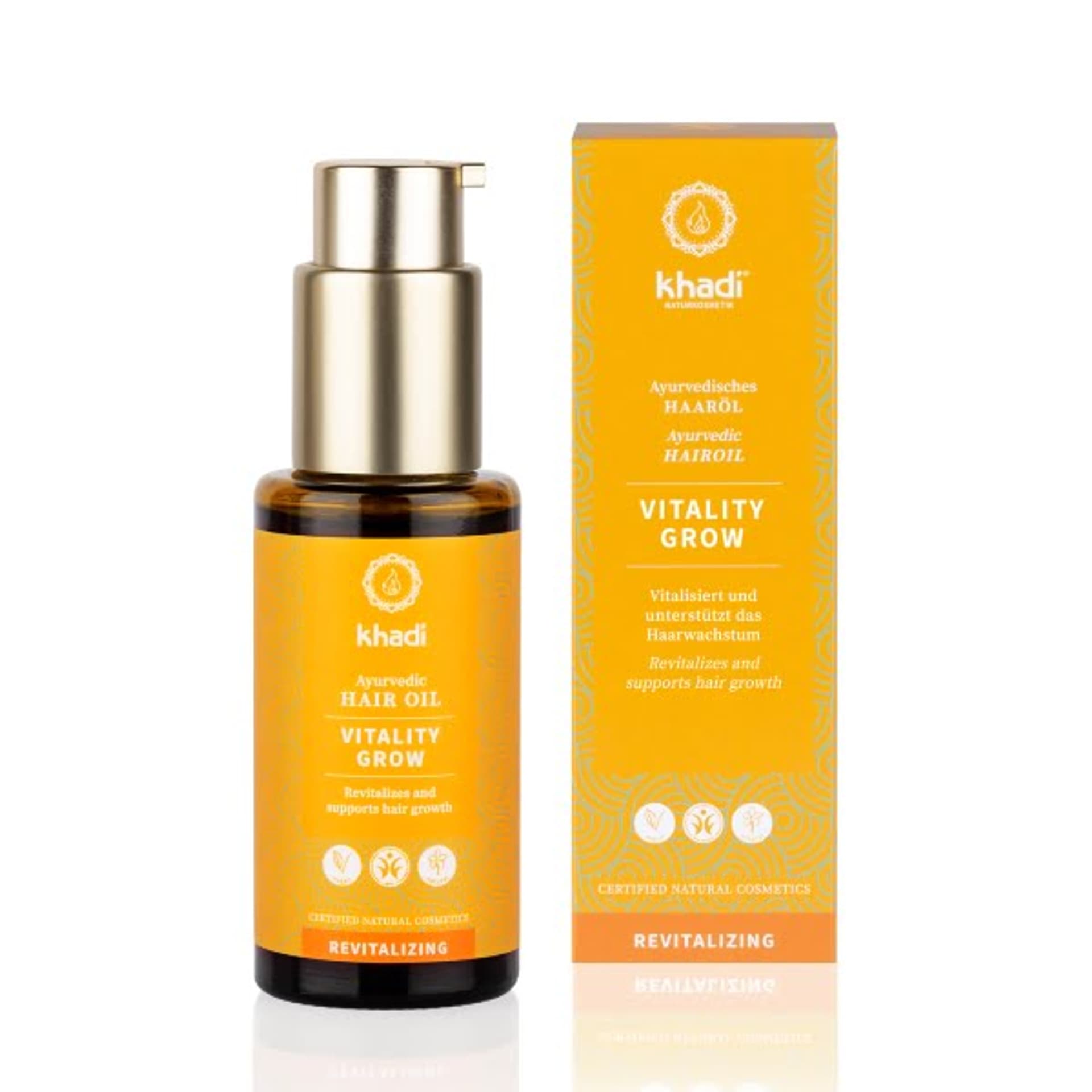 

Khadi Ayurvedic Hair Oil Vitality Grow olejek stymulujący wzrost włosów 50ml