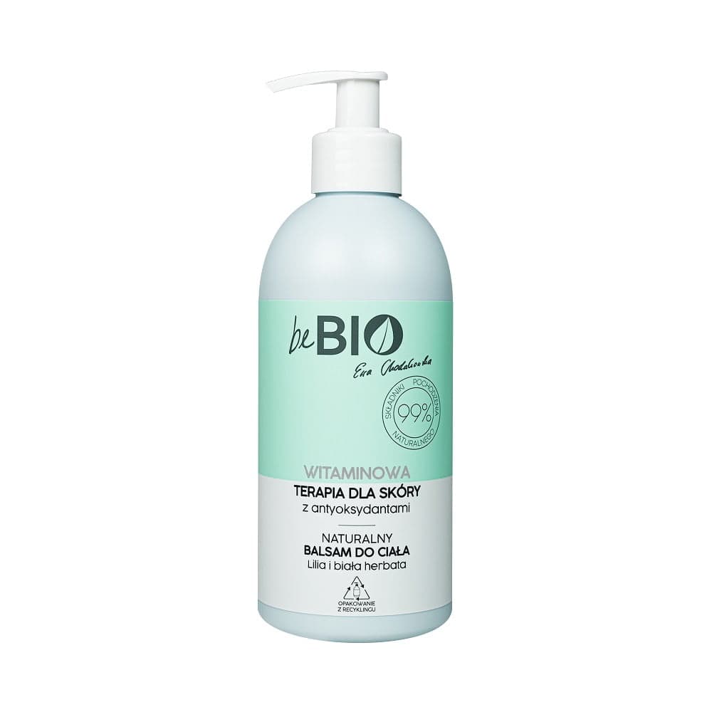 

BeBio Ewa Chodakowska Naturalny balsam do ciała witaminowa terapia dla skóry Lilia i Biała Herbata 400ml