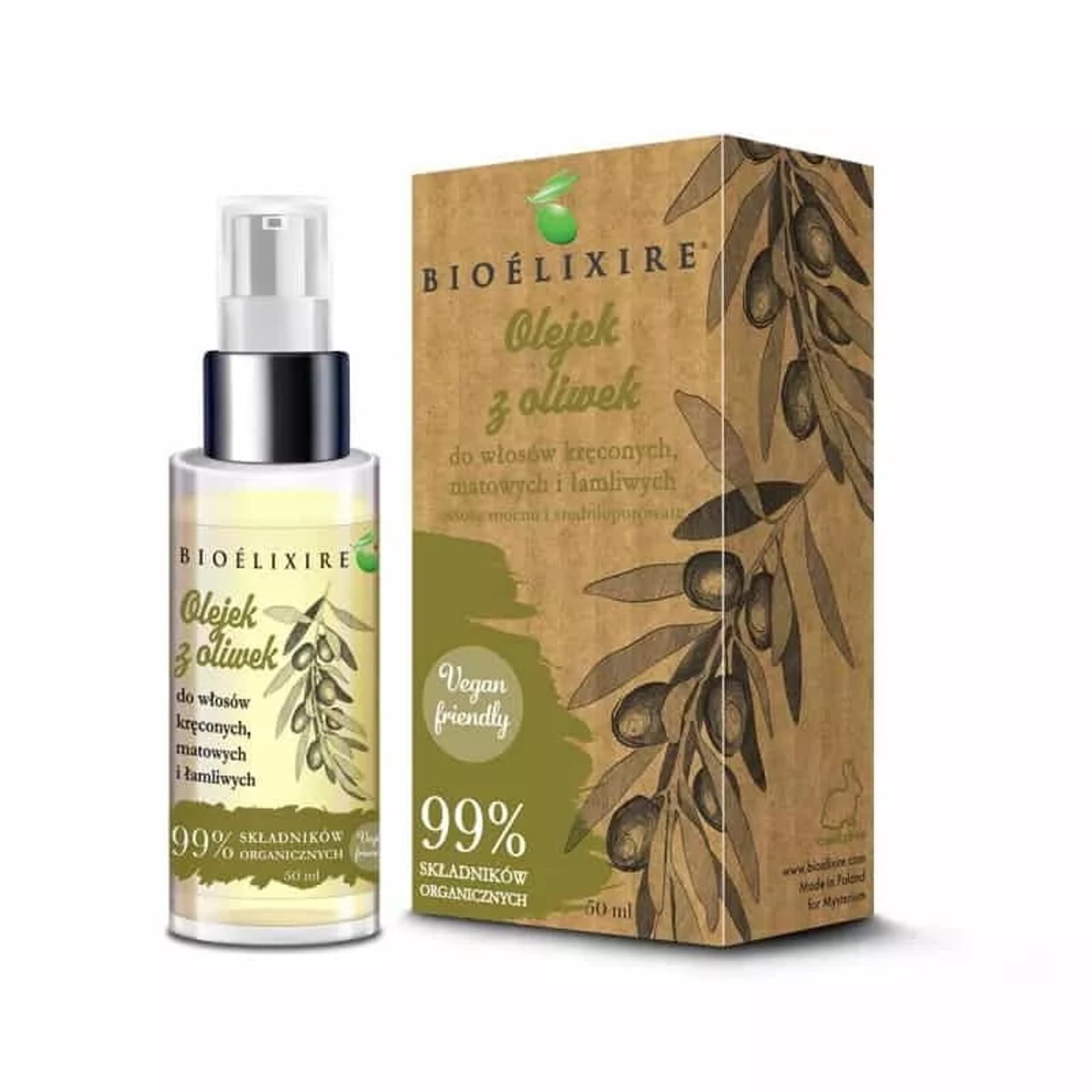 

BIOELIXIRE Olejek z oliwek do włosów kręconych matowych i łamliwych 50ml