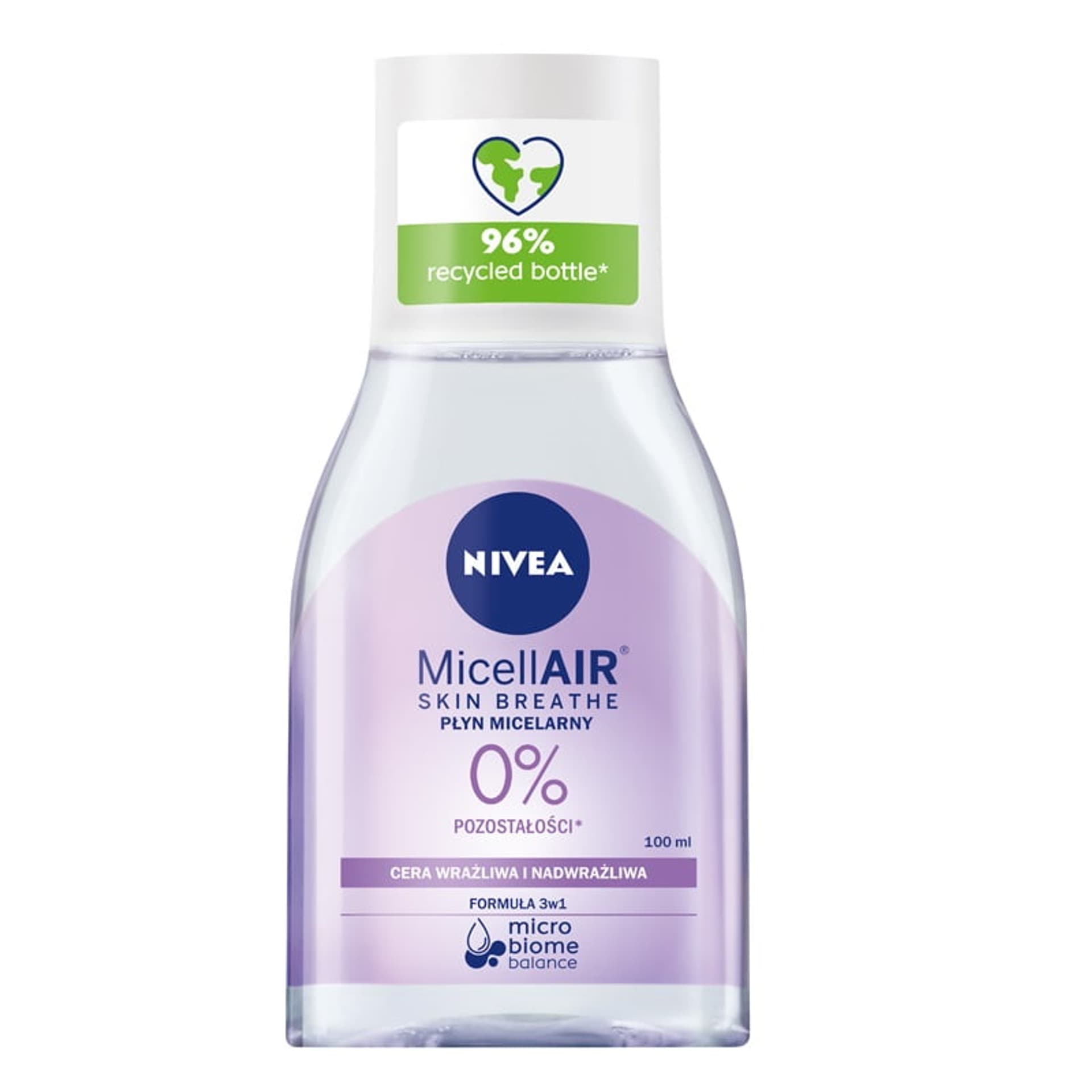 

Nivea MicellAir Skin Breathe pielęgnujący płyn micelarny do cery wrażliwej i nadwrażliwej 100ml