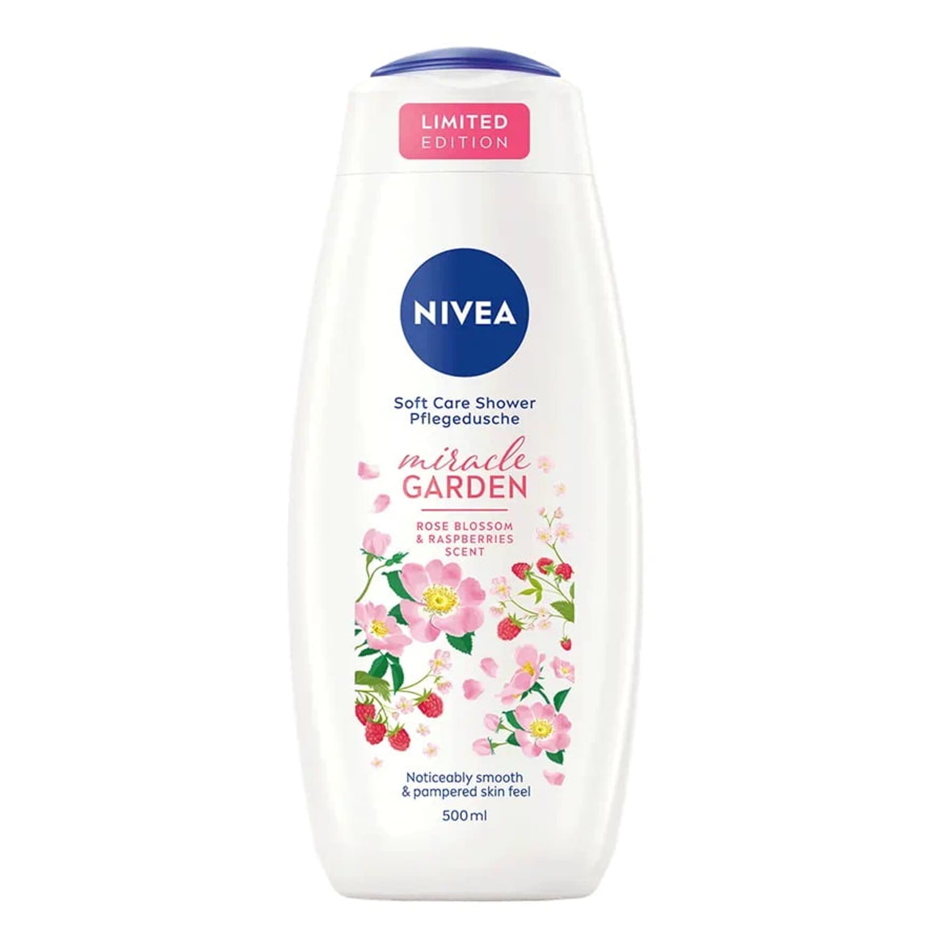 

Nivea Miracle Garden żel pod prysznic Kwiat Róży i Malina 500ml
