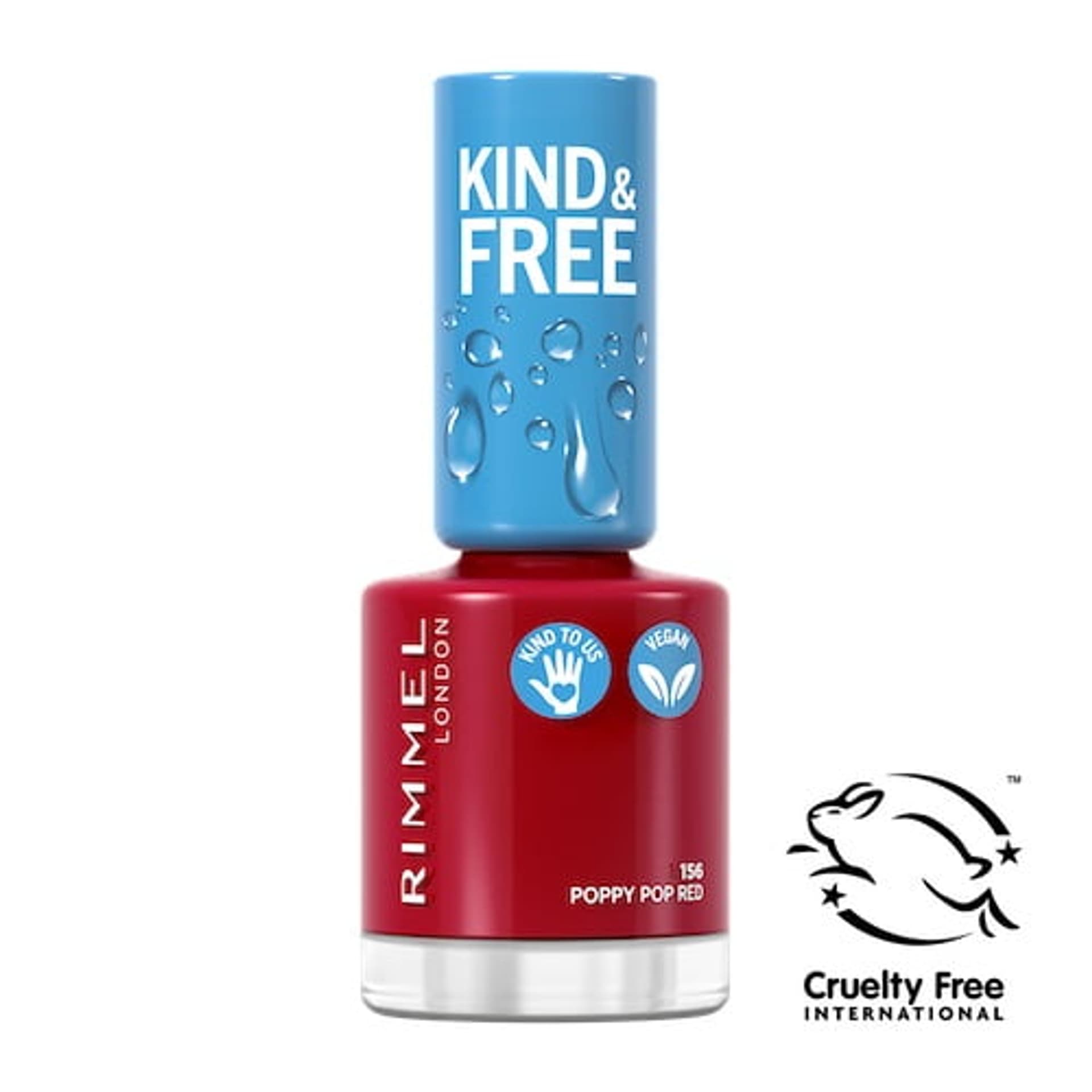 

Rimmel Kind Free wegański lakier do paznokci 156 Poppy Pop Red 8ml