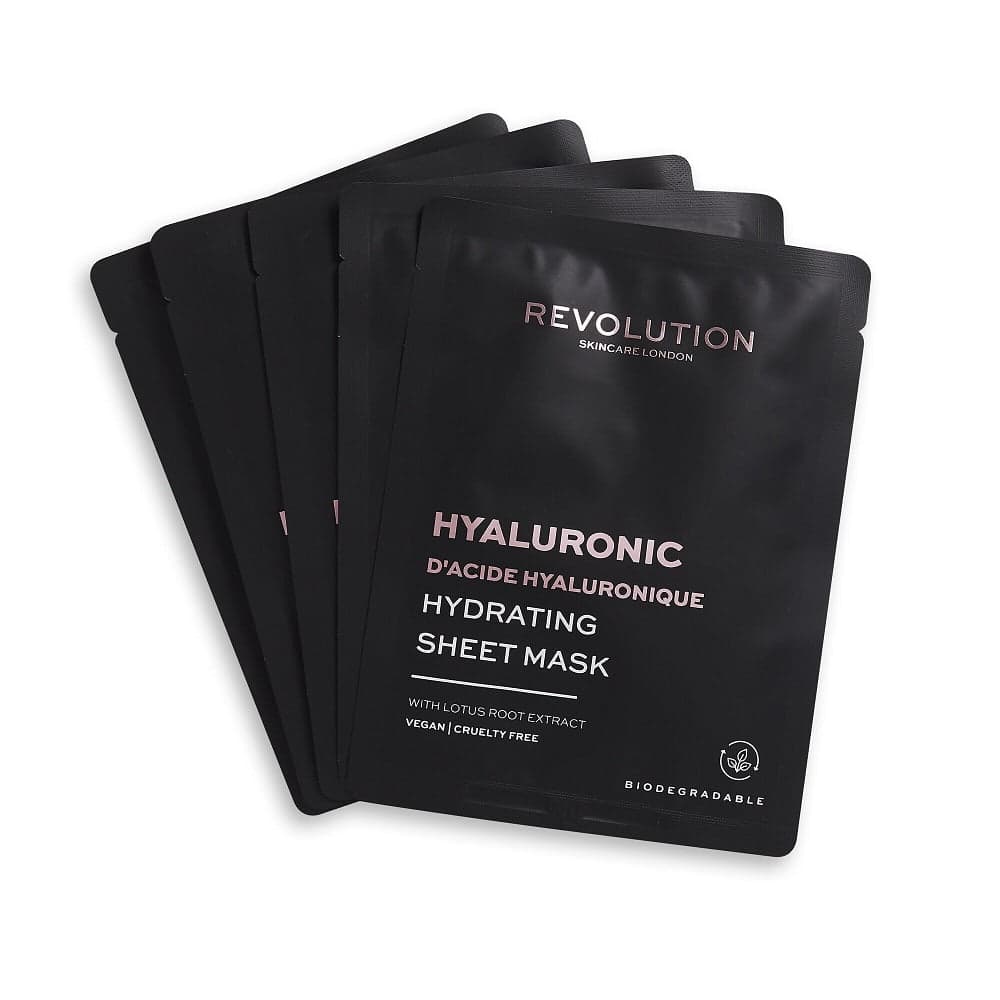 

Revolution Skincare Hyaluronic Acid Hydrating Sheet Mask nawilżająca maseczka w płachcie z kwasem hialuronowym 5szt.