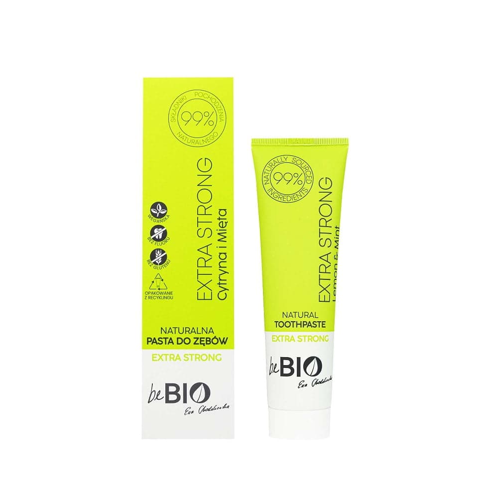 

BeBio Ewa Chodakowska Extra Strong naturalna pasta do zębów Cytryna i Mięta 100ml