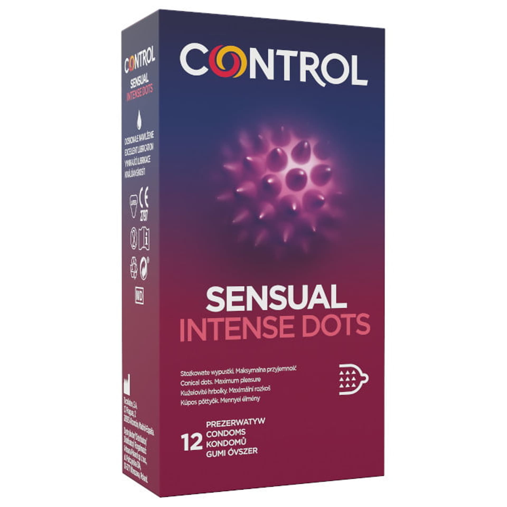 

Control Sensual Intense Dots prezerwatywy ze stożkowatymi wypustkami 12szt.