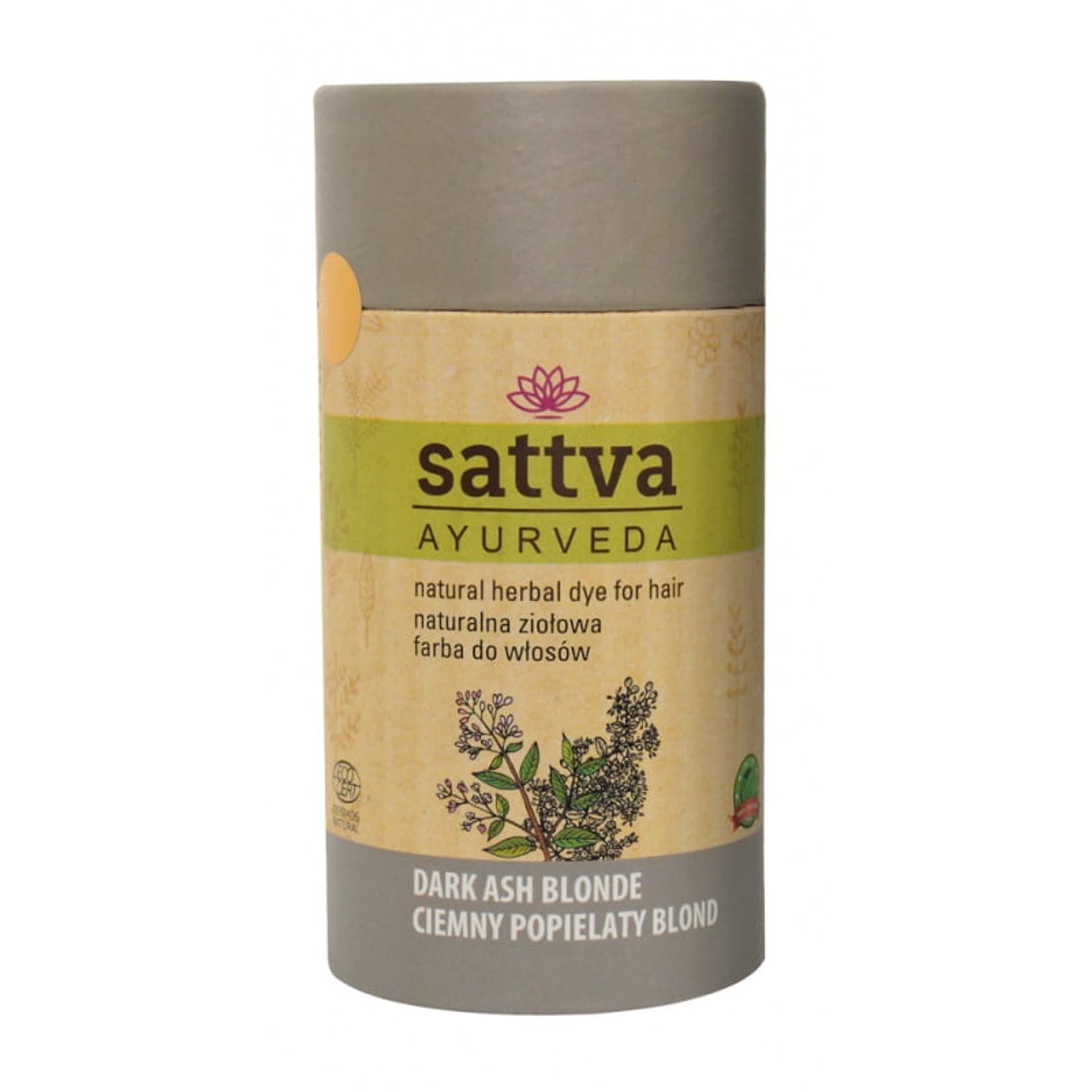 

Sattva Natural Herbal Dye for Hair naturalna ziołowa farba do włosów Dark Ash Blonde 150g