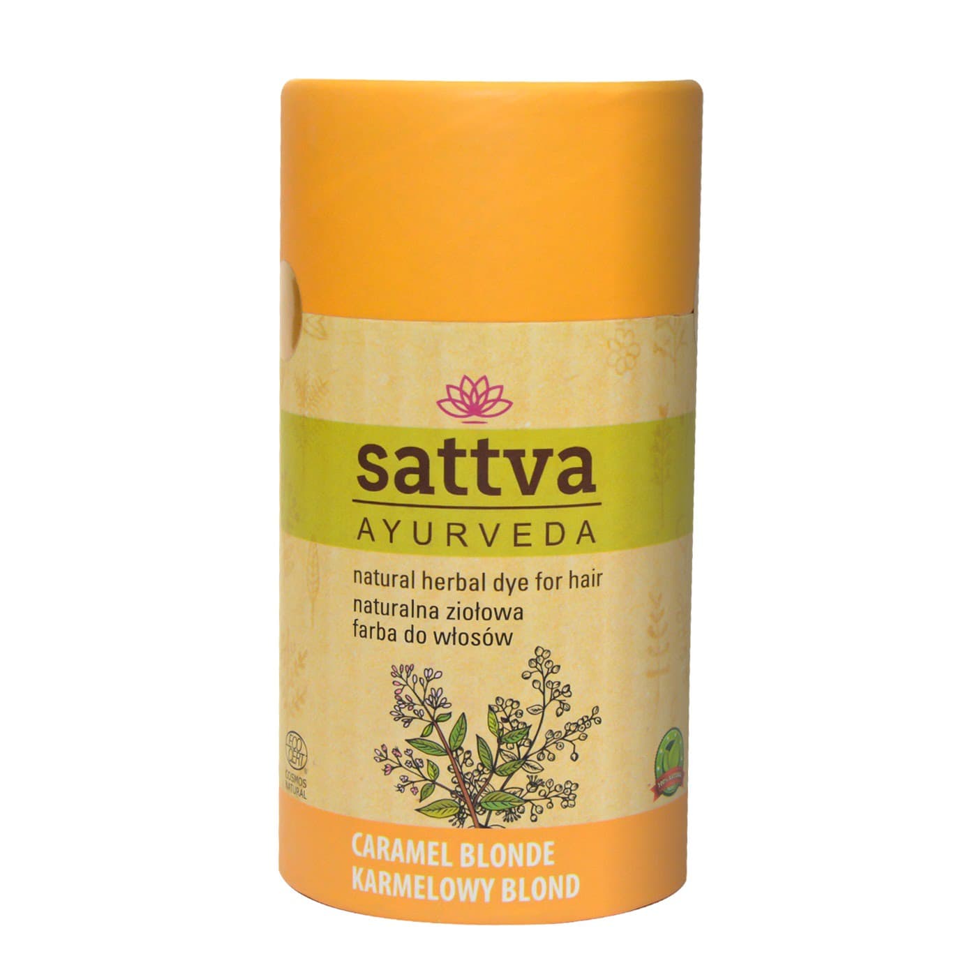 

Sattva Natural Herbal Dye for Hair naturalna ziołowa farba do włosów Caramel Blonde 150g