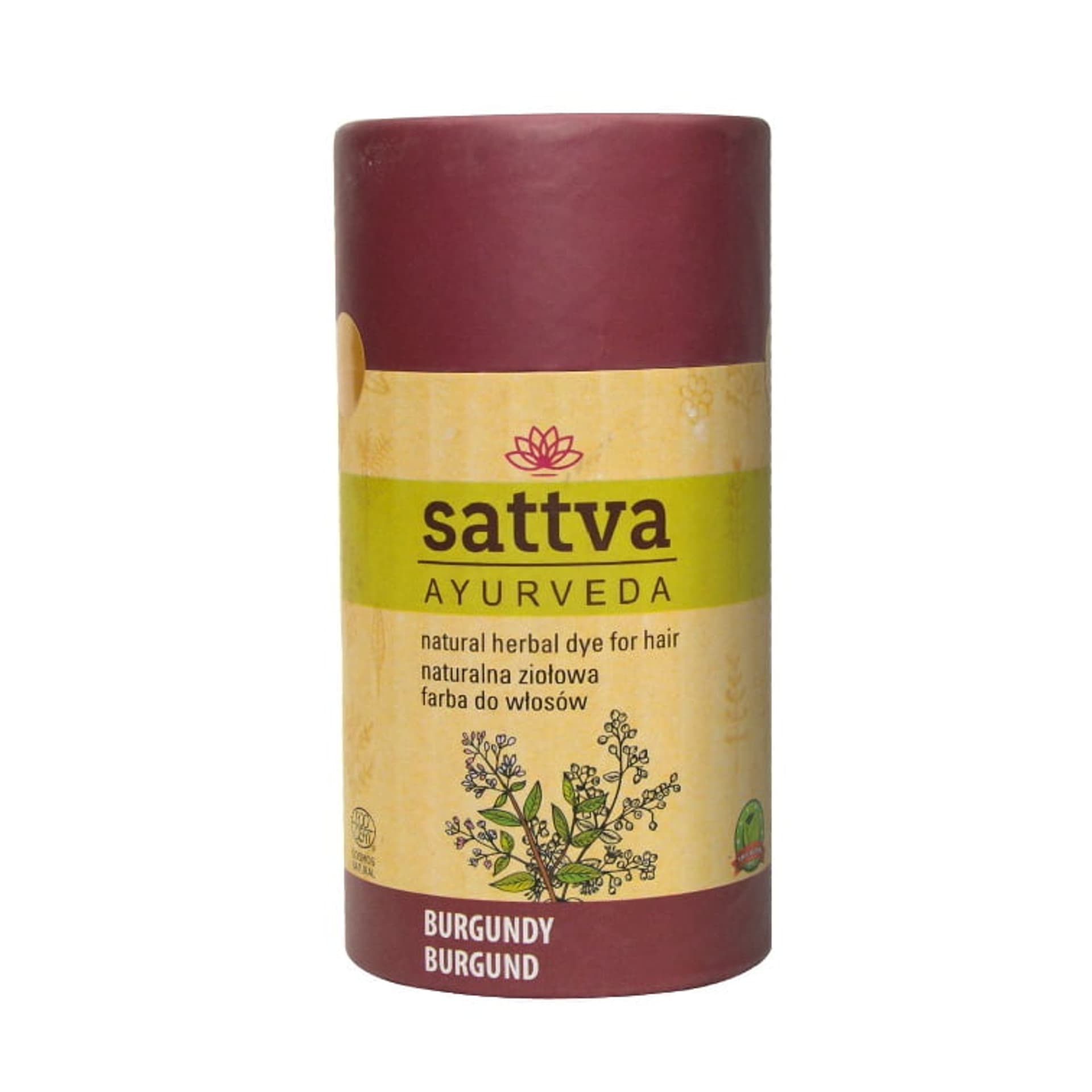 

Sattva Natural Herbal Dye for Hair naturalna ziołowa farba do włosów Burgundy 150g