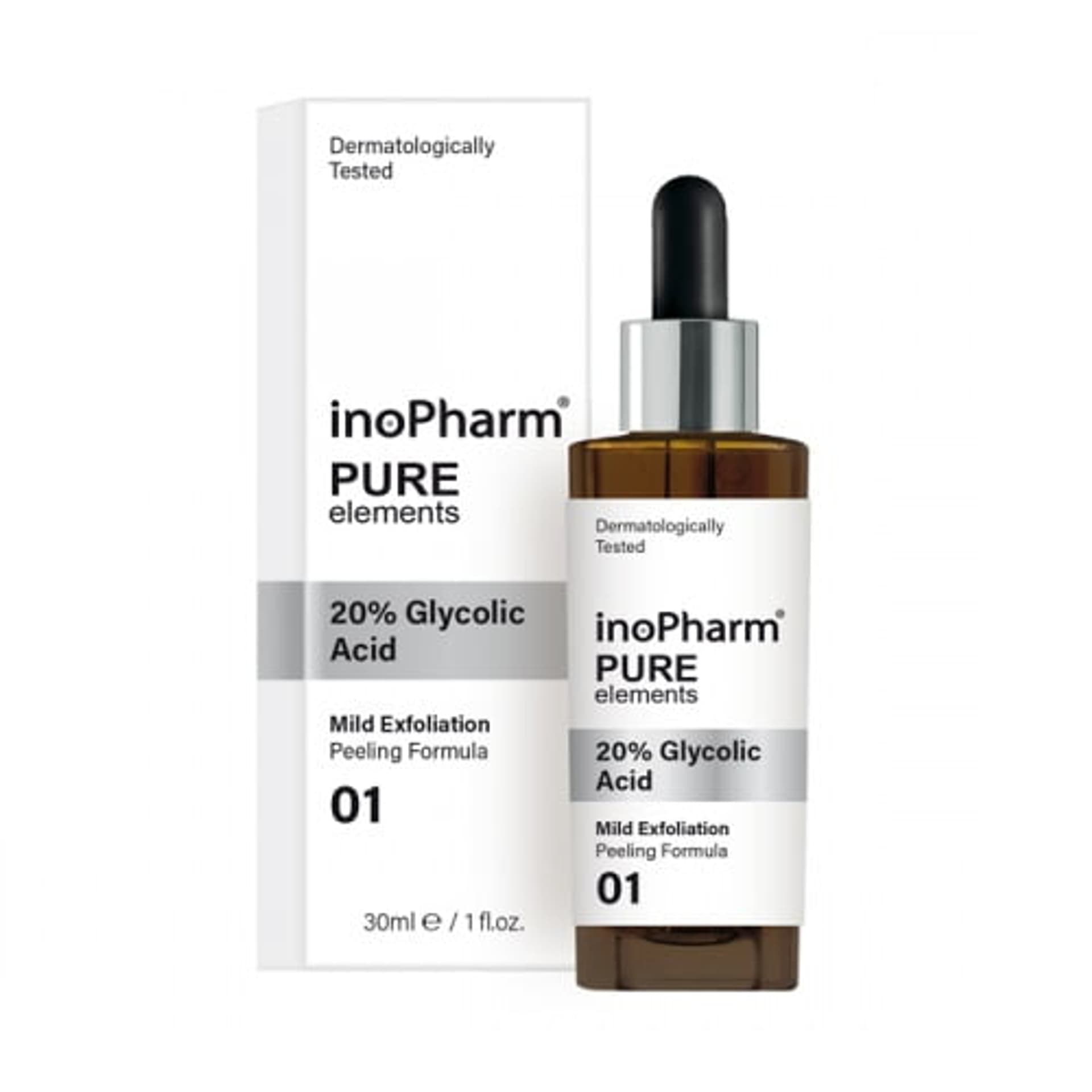 

InoPharm Pure Elements 20% Glycolic Acid Peeling peeling do twarzy z 20% kwasem glikolowym 30ml