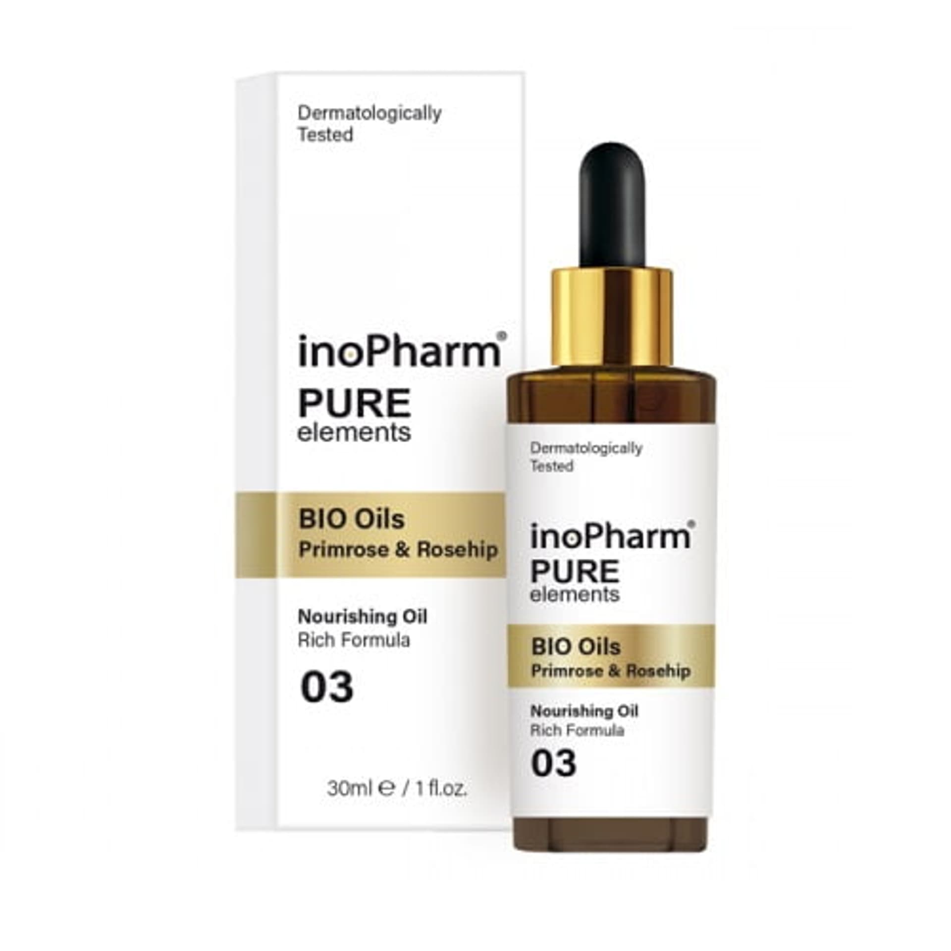 

InoPharm Pure Elements BIO Oils Primrose Rosehip serum do twarzy i szyi z dziką różą i wiesiołkiem 30ml