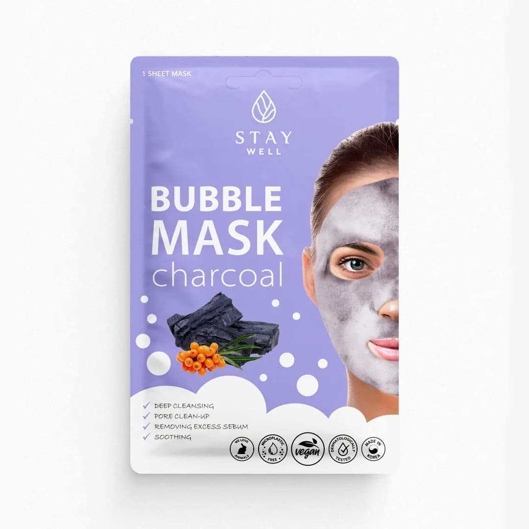 

Stay Well Deep Cleansing Bubble Mask głęboko oczyszczająca maska bąbelkowa do twarzy Charcoal 20g