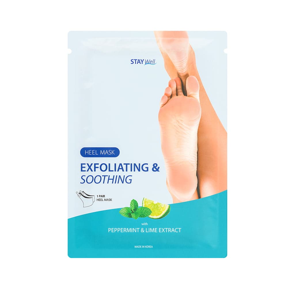 

Stay Well Exfoliating Soothing Heel Mask złuszczająca i kojąca maska na pięty Peppermint Lime 1 para