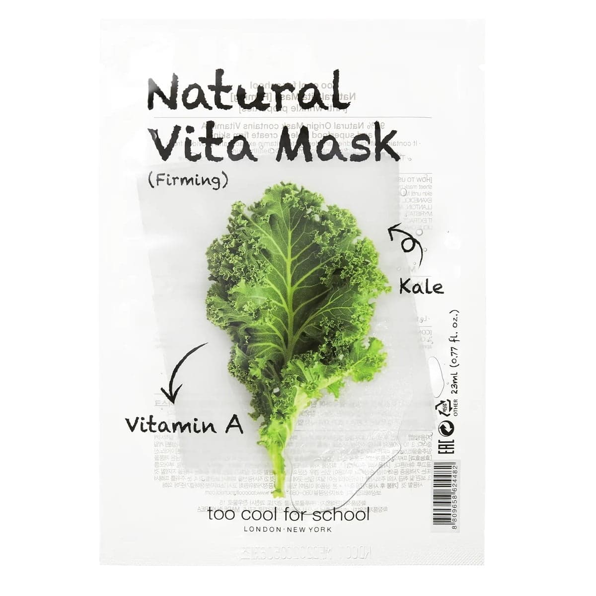 

Too Cool For School Natural Vita Mask (Firming) naturalna maska ujędrniająca do twarzy Kale 23g, Firming) naturalna maska ujędrniająca do twarzy kale 23