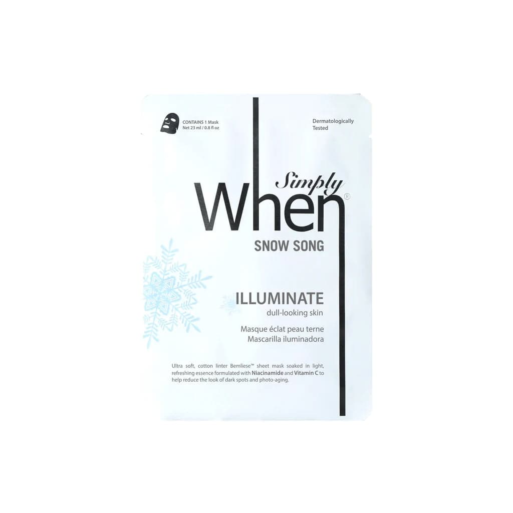 

SIMPLY WHEN Snow Song Sheet Mask rozjaśniająca maska do twarzy Illuminate 23g