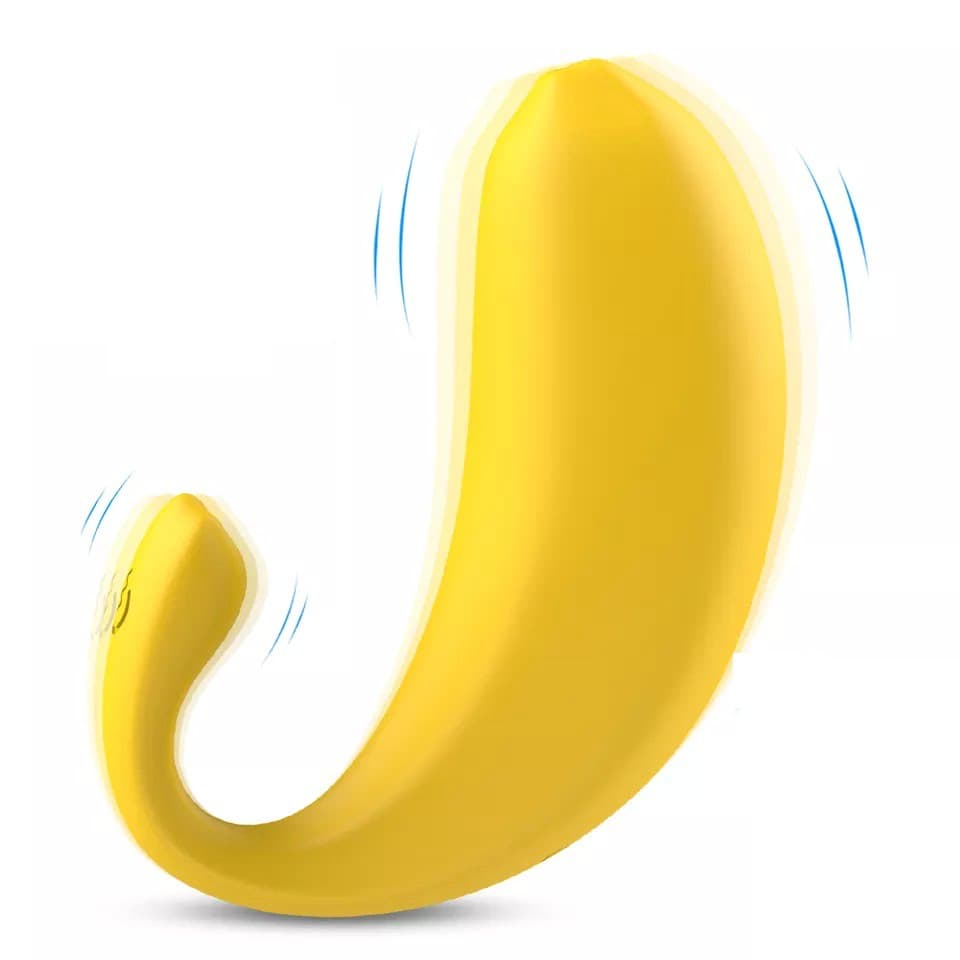 

S-HANDE Banana-RTC wibrator typu jajko zdalnie sterowany z 9 trybami wibracji Yellow