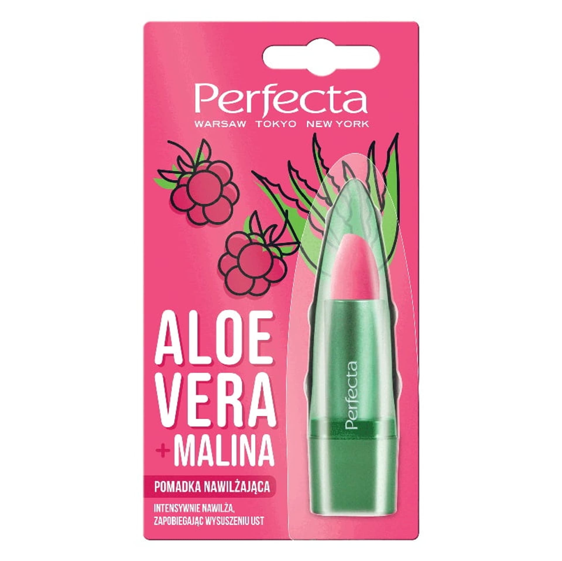 

Perfecta Pomadka do ust nawilżająca Aloe Vera + Malina 5g