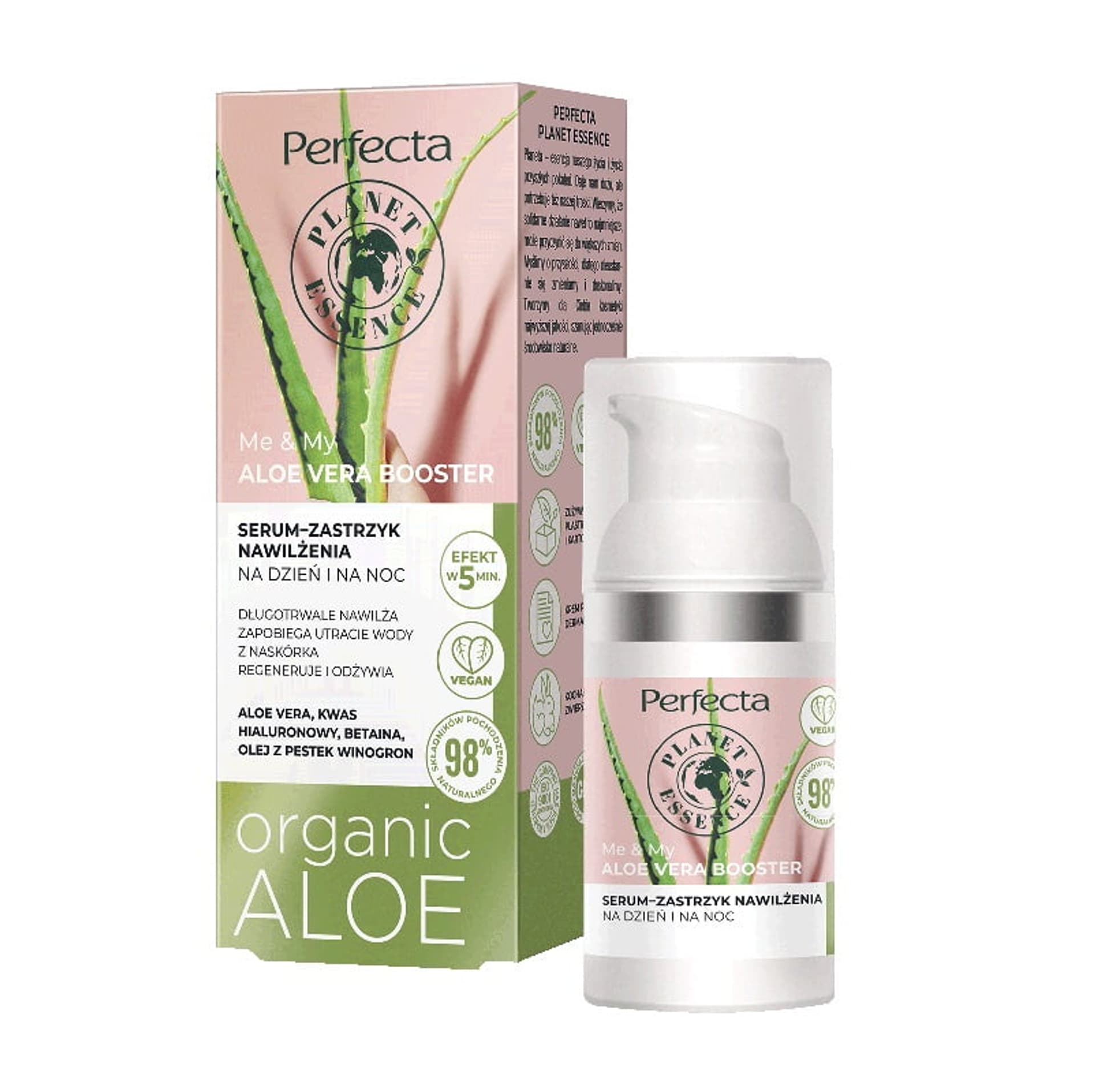 

Perfecta Planet Essence Me & My Serum - Zastrzyk nawilżenia na dzień i na noc Aloe Vera Booster 30ml