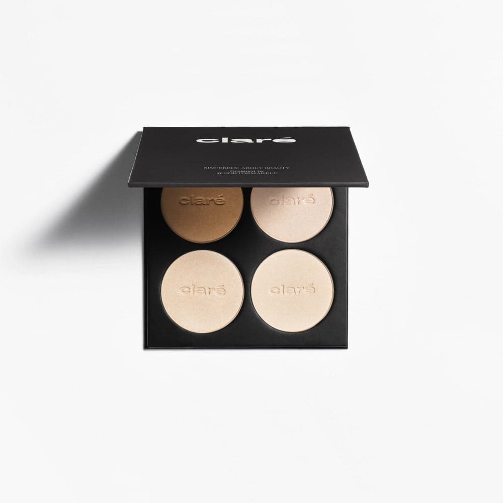 

Clare Make-up Surgery paleta 4 jedwabistych pudrów rozświetlających 4x8g