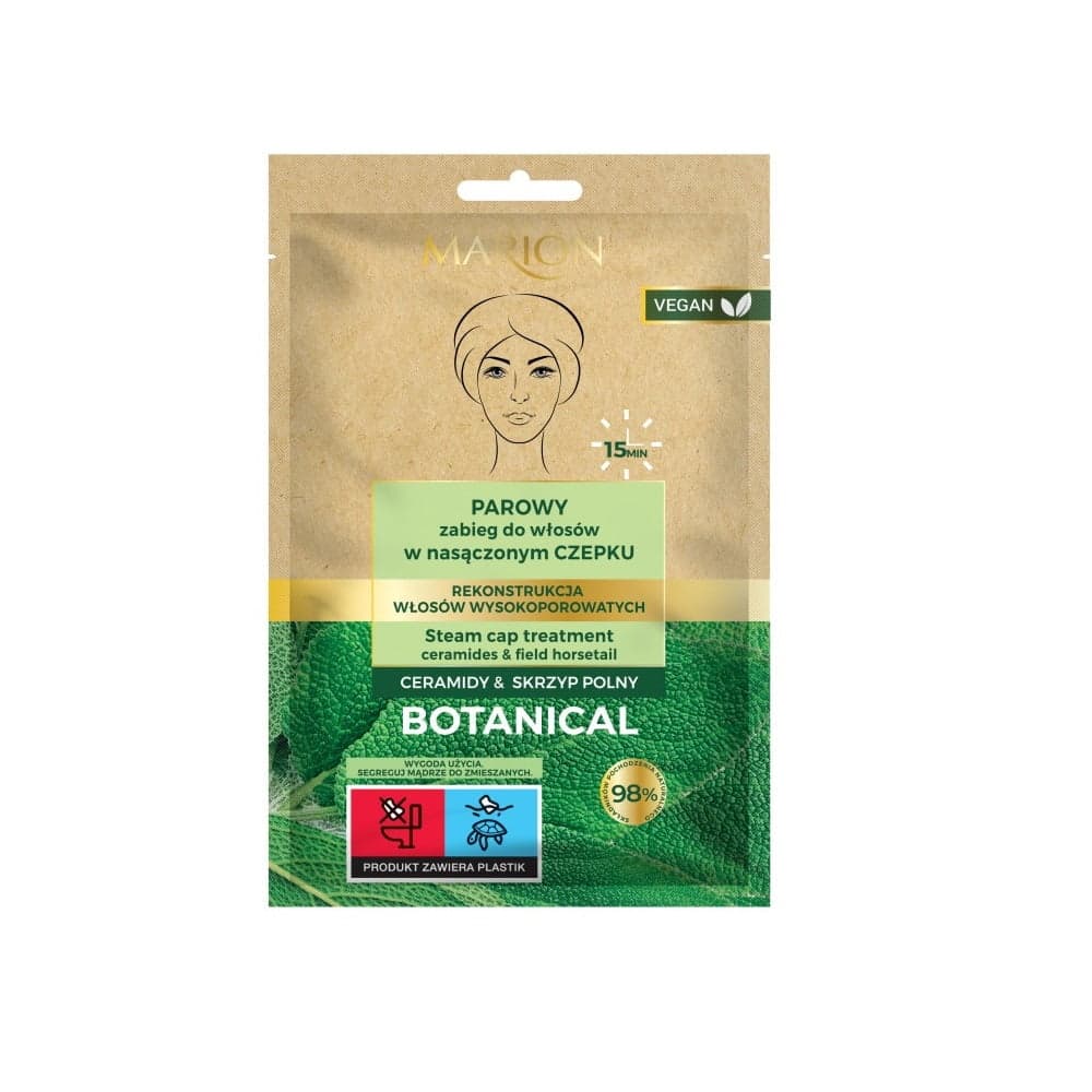 

Marion Botanical parowy zabieg w nasączonym czepku Ceramidy Skrzyp Polny 35ml