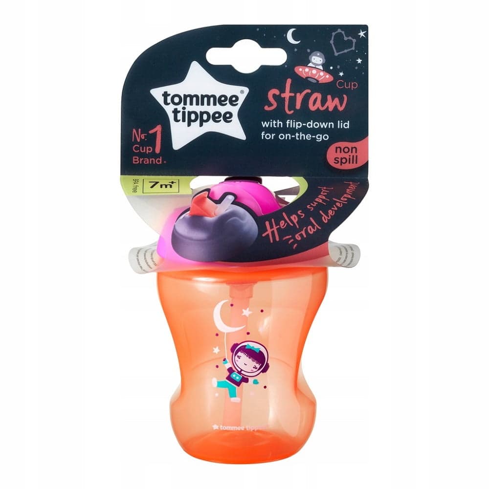 

Tommee Tippee Straw Cup kubek niekapek ze słomką 7m+ Girl 230ml