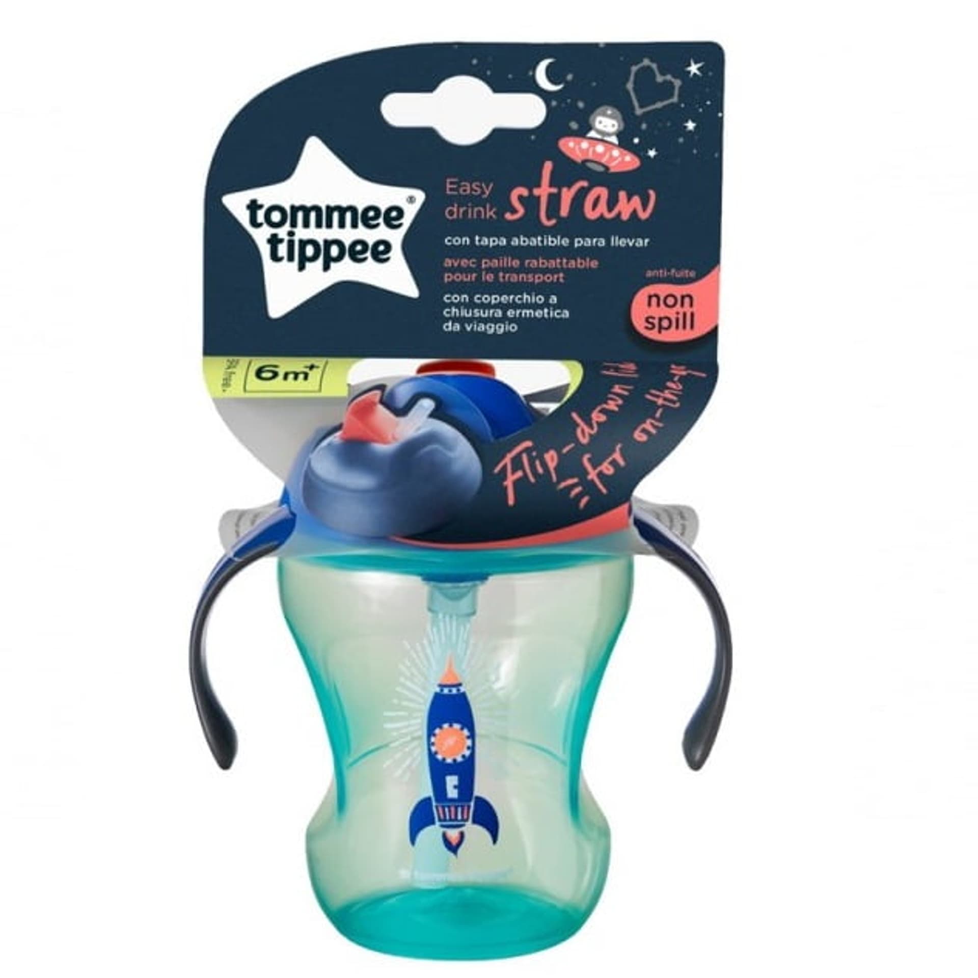 

Tommee Tippee Straw Cup kubek niekapek ze słomką 6m+ Boy 230ml