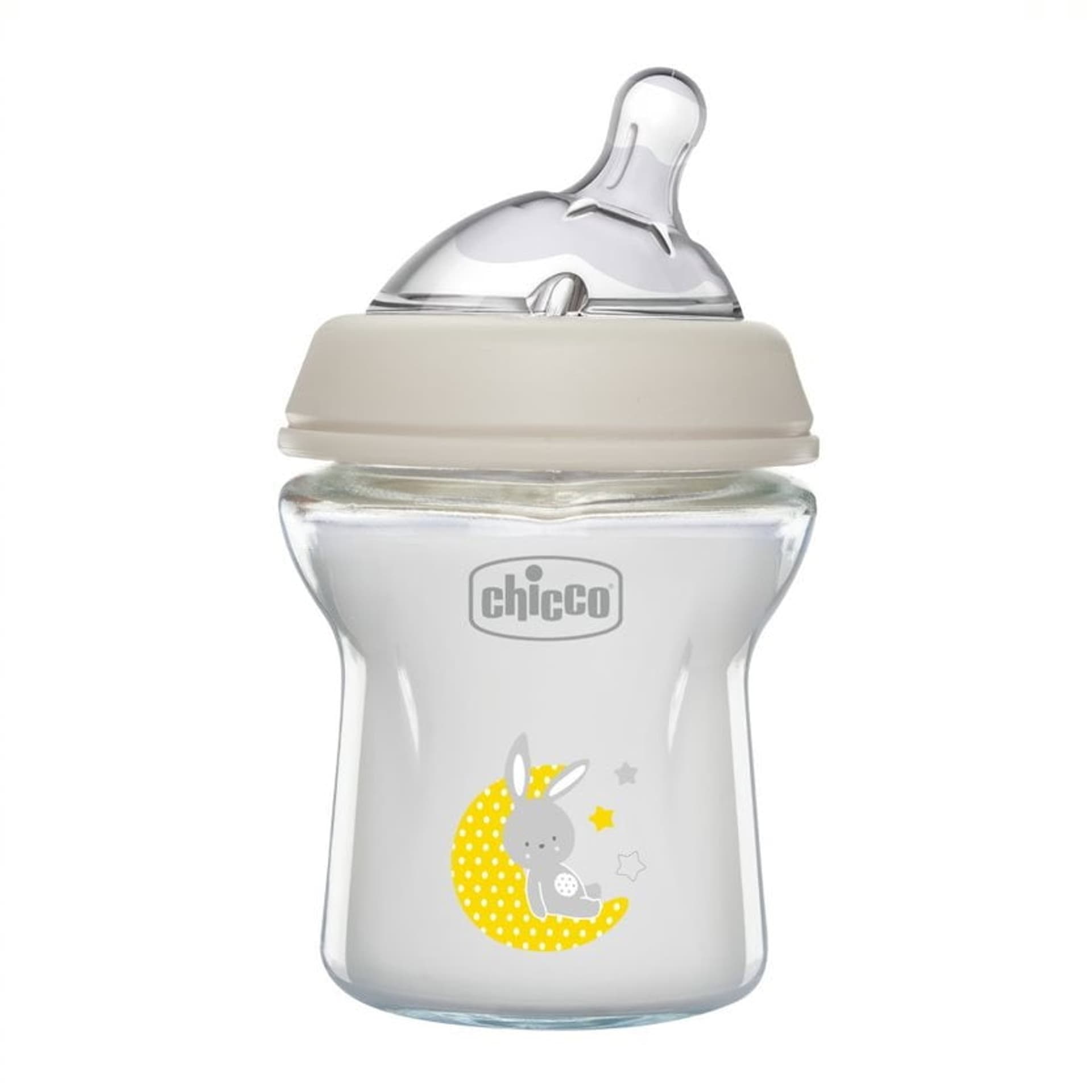 

Chicco NaturalFeeling butelka szklana ze smoczkiem silikonowym przepływ wolny 0m+ 150ml