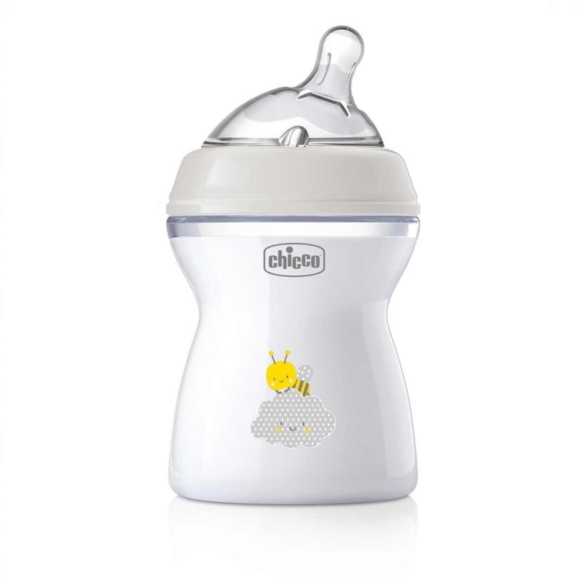

Chicco NaturalFeeling butelka plastikowa ze smoczkiem silikonowym przepływ średni 2m+ 250ml