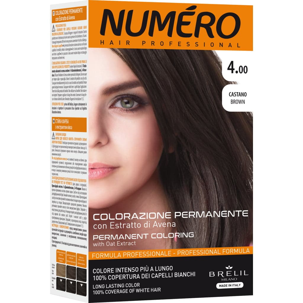 

NUMERO Permanent Coloring farba do włosów 4.00 Brown 140ml