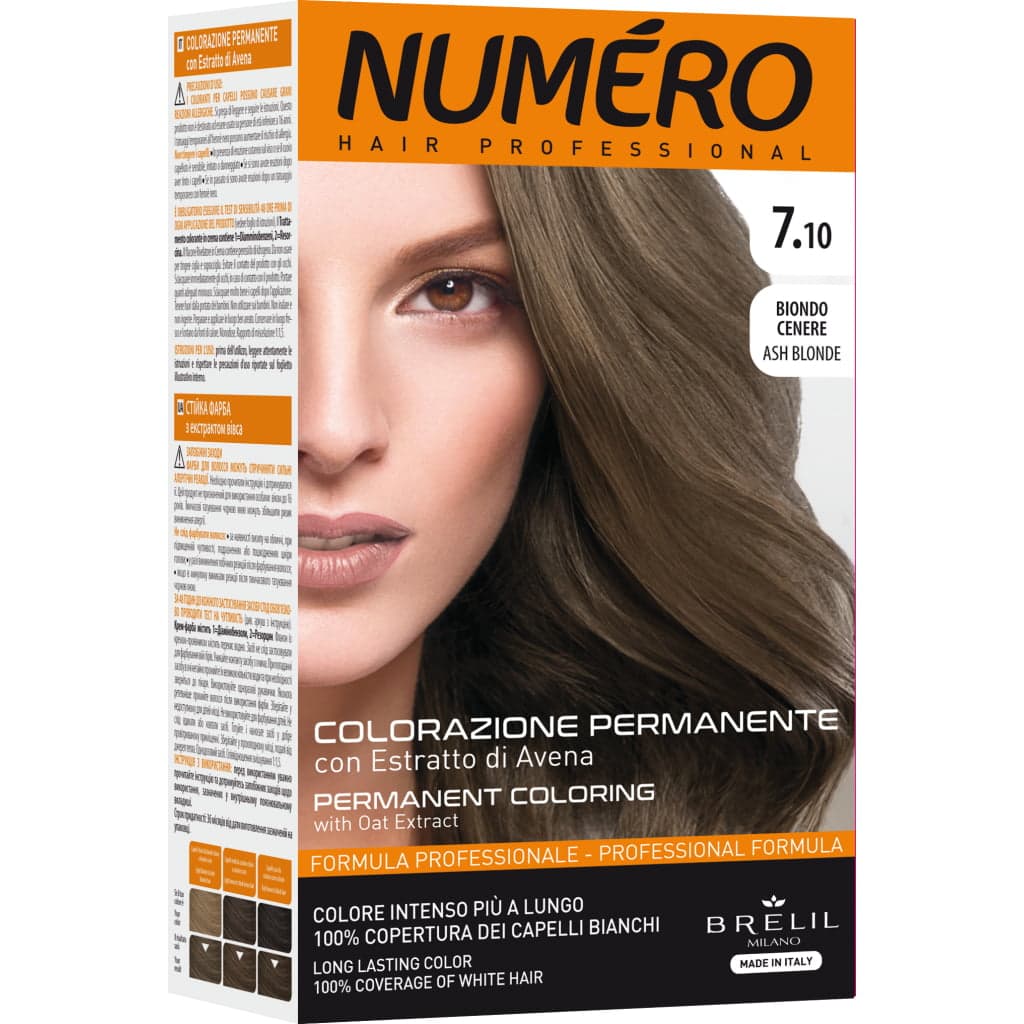

NUMERO Permanent Coloring farba do włosów 7.10 Ash Blonde 140ml