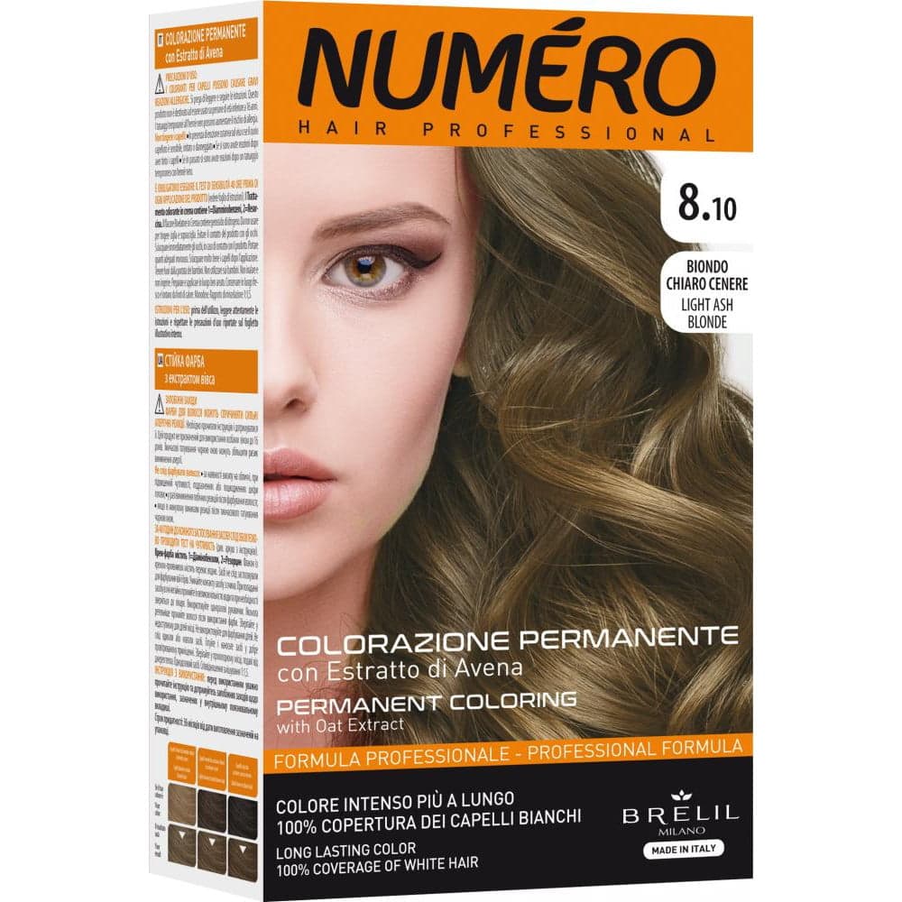 

NUMERO Permanent Coloring farba do włosów 8.10 Light Ash Blonde 140ml