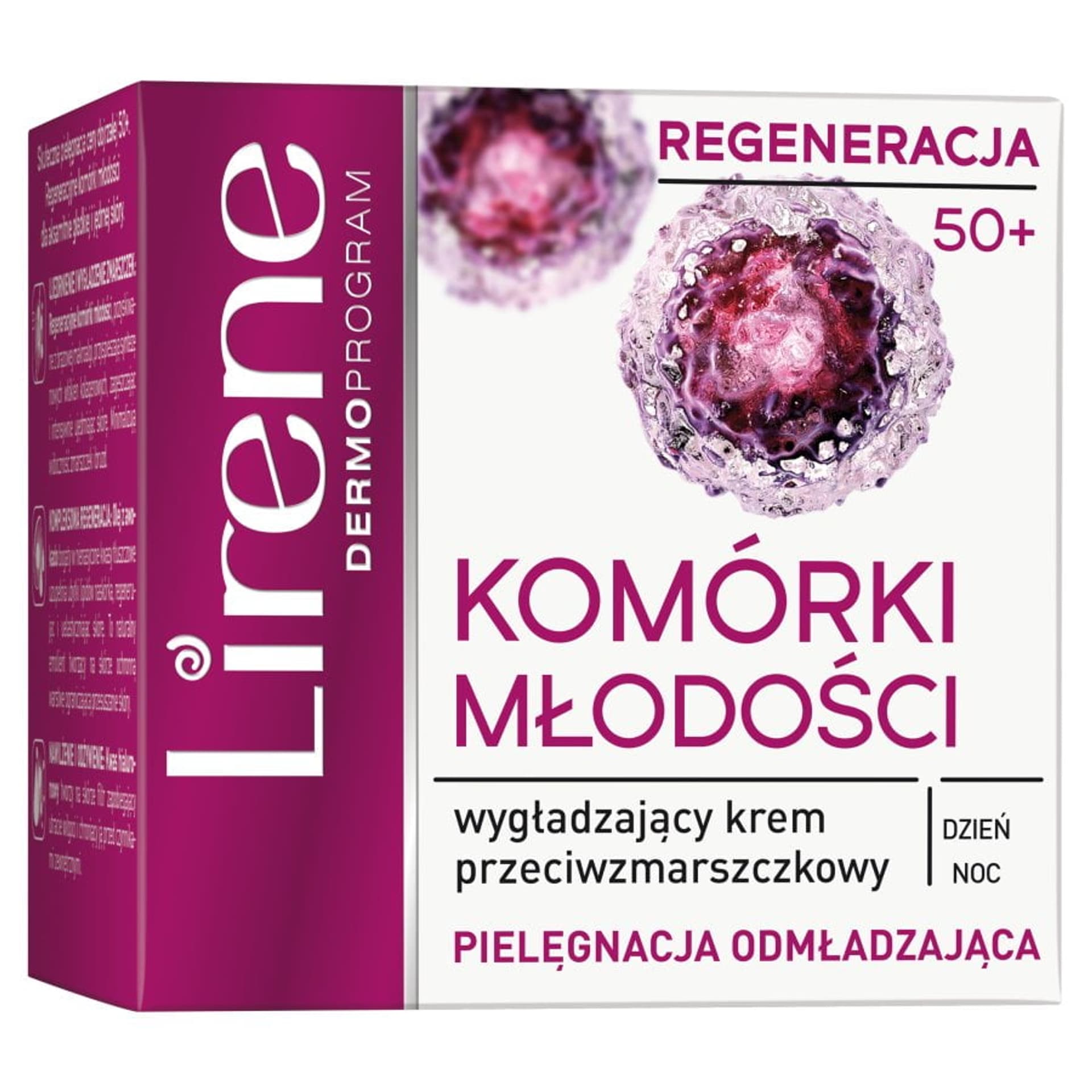 

Lirene Komórki Młodości 50+ wygładzający krem przeciwzmarszczkowy na dzień i noc 50ml