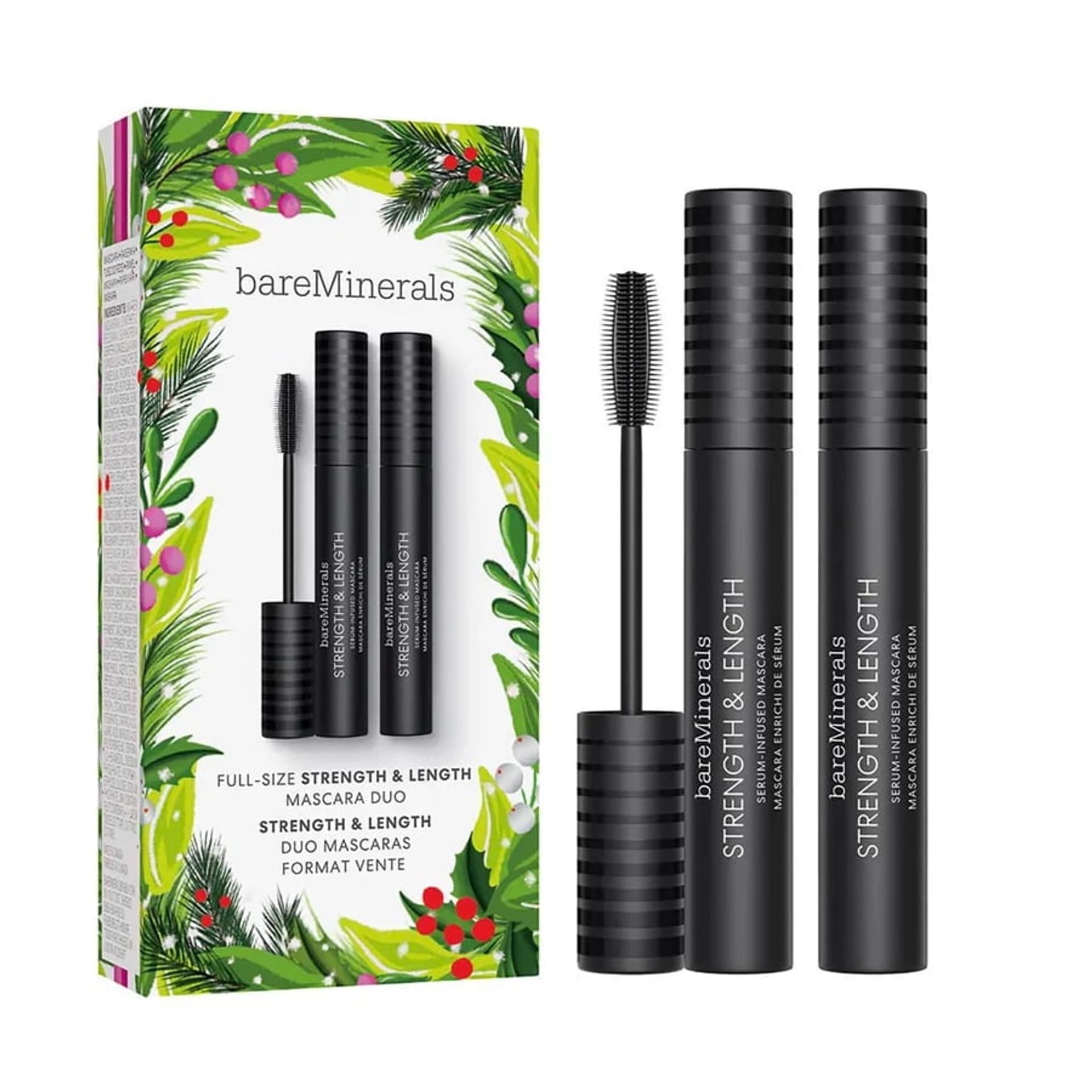 

bareMinerals Strengh Length Mascara Duo wzmacniająco-wydłużających tusz do rzęs 2x8ml