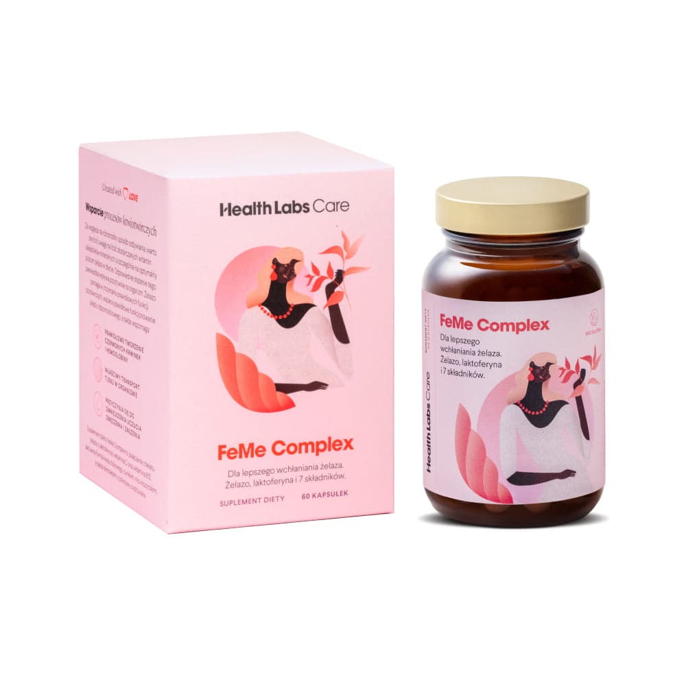 

HealthLabs FeMe Complex dla lepszego wchłaniania żelaza 60 kapsułek