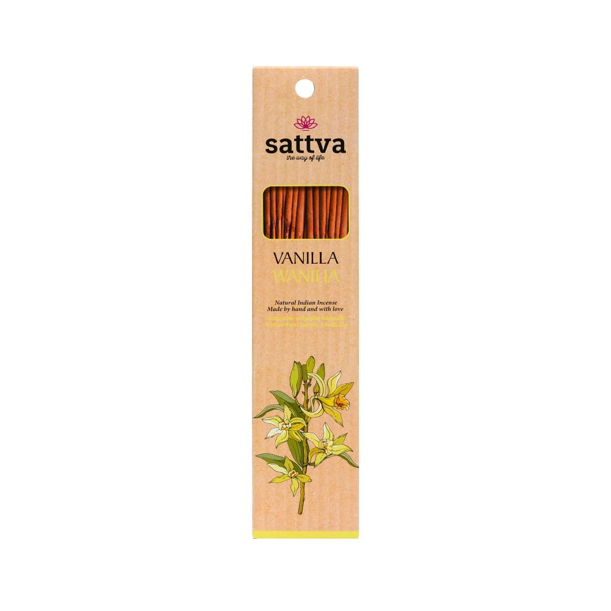 

Sattva Natural Indian Incense naturalne indyjskie kadzidełko Wanilia 15szt
