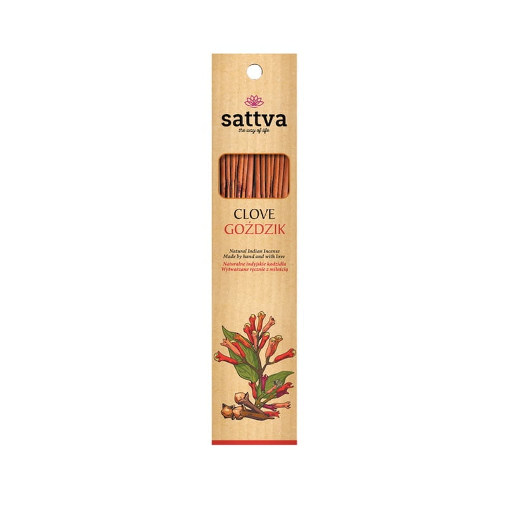 

Sattva Natural Indian Incense naturalne indyjskie kadzidełko Goździk 15szt