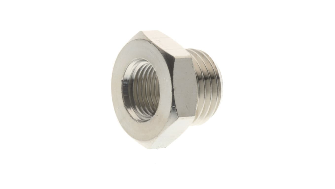 

Redukcja mosiężna niklowanaz G1/4z na G1/8w,2090 1/4-1/8