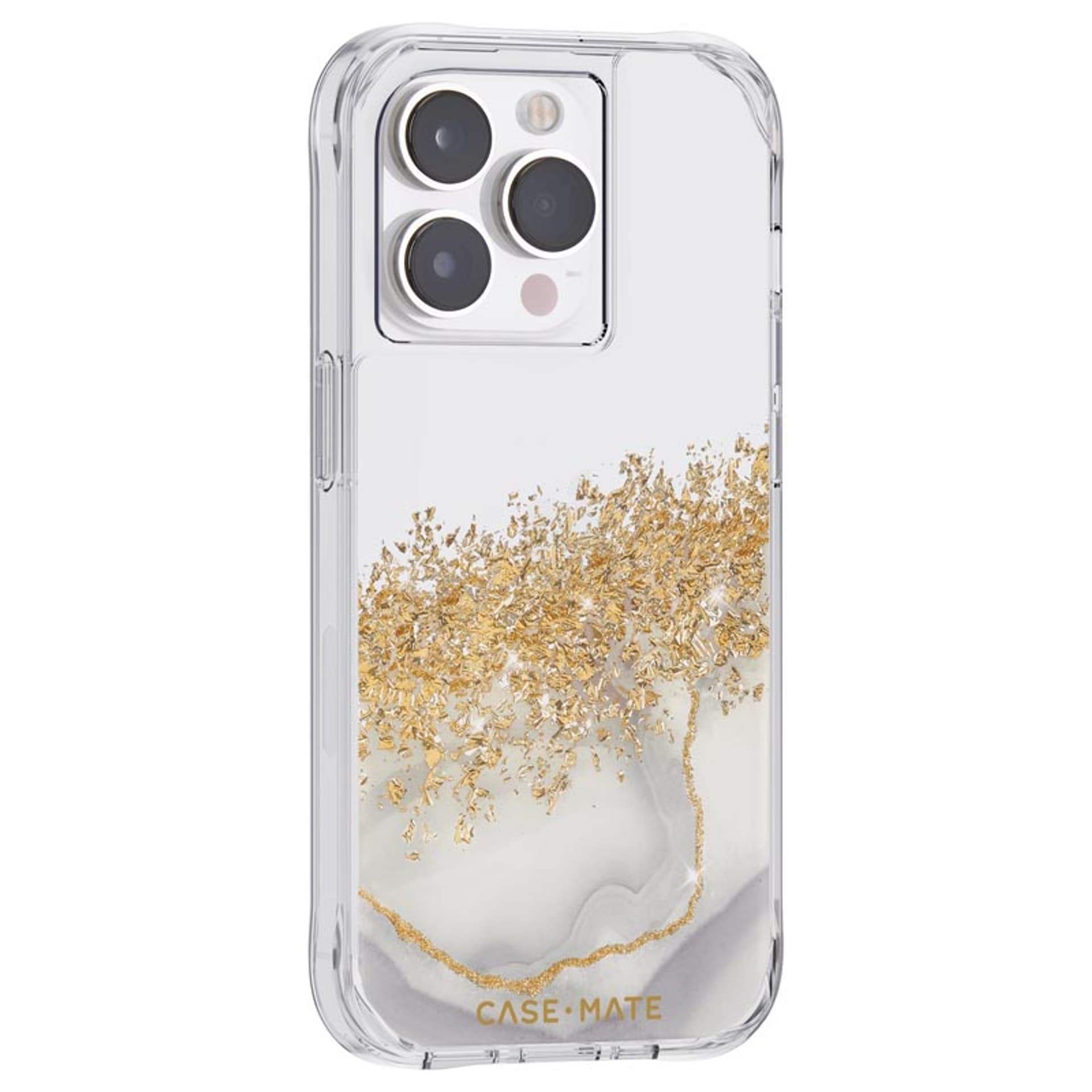 

Case-Mate Karat - Etui iPhone 14 Pro zdobione złotem (Marble)