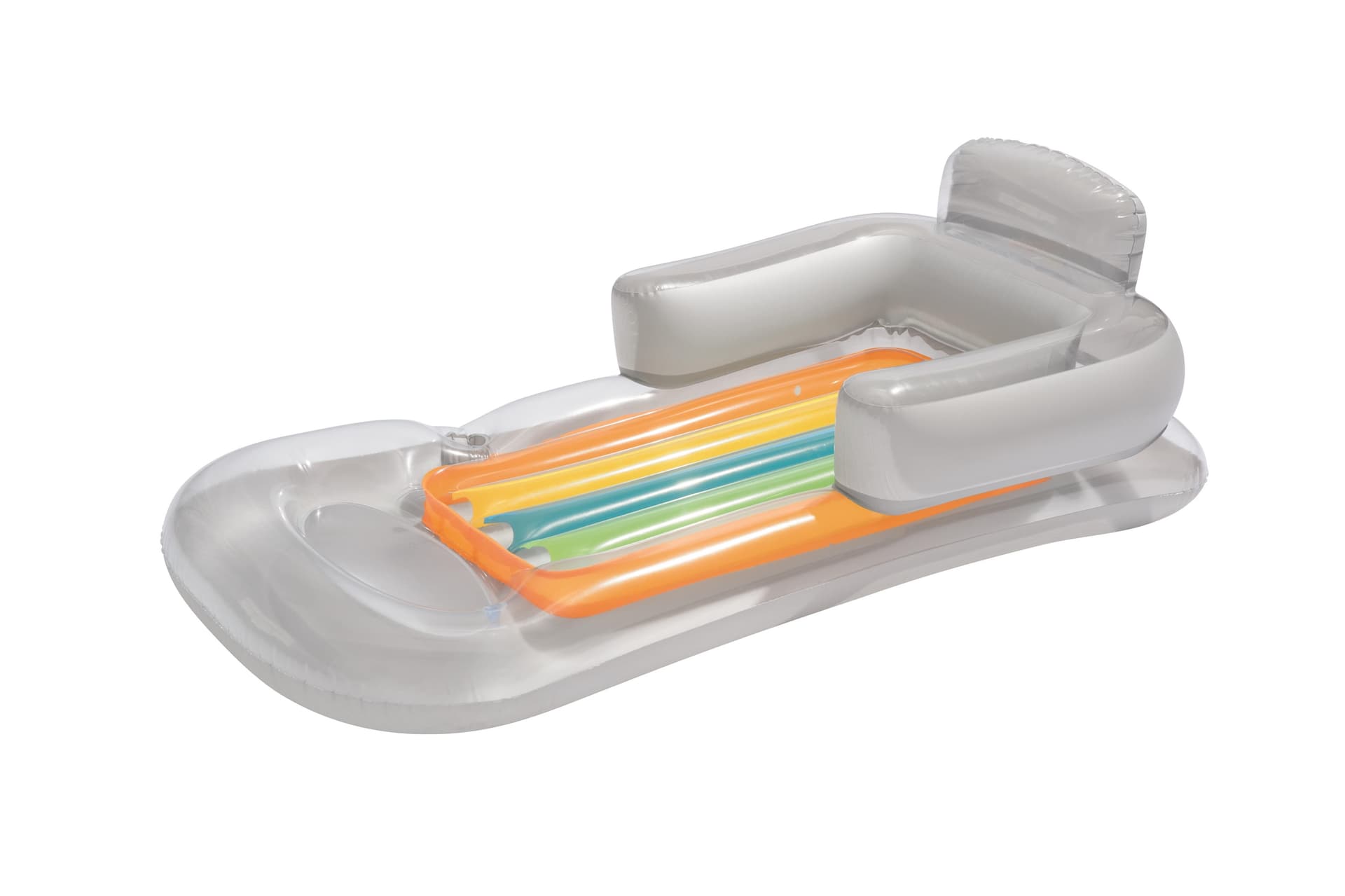 

Bestway 43028 Dmuchany materac plażowy z oparciem i podłokietnikami Srebrna 1.61m x 84cm