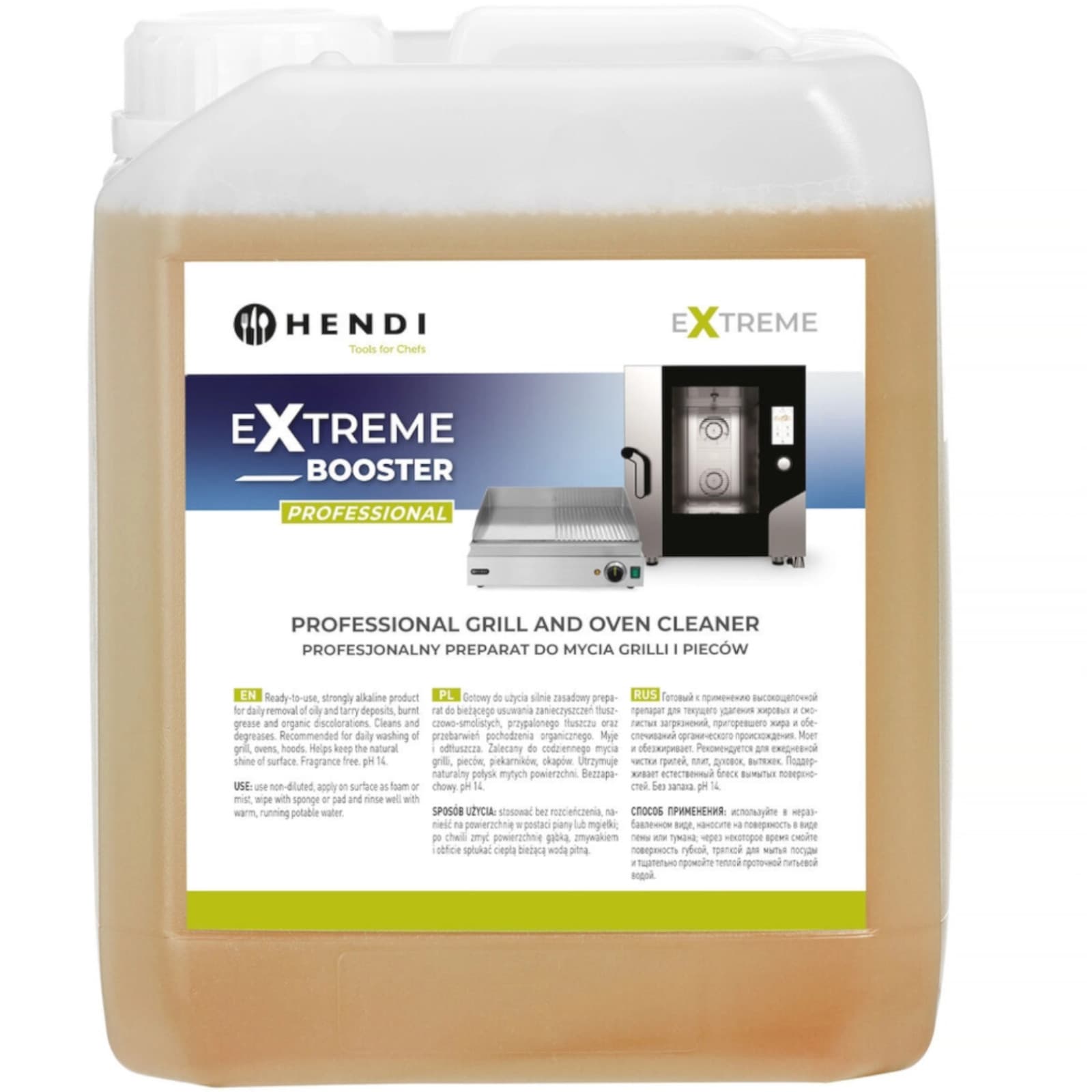 

Preparat płyn do mycia grilli pieców okapów Extreme Booster 5 l - Hendi 976807