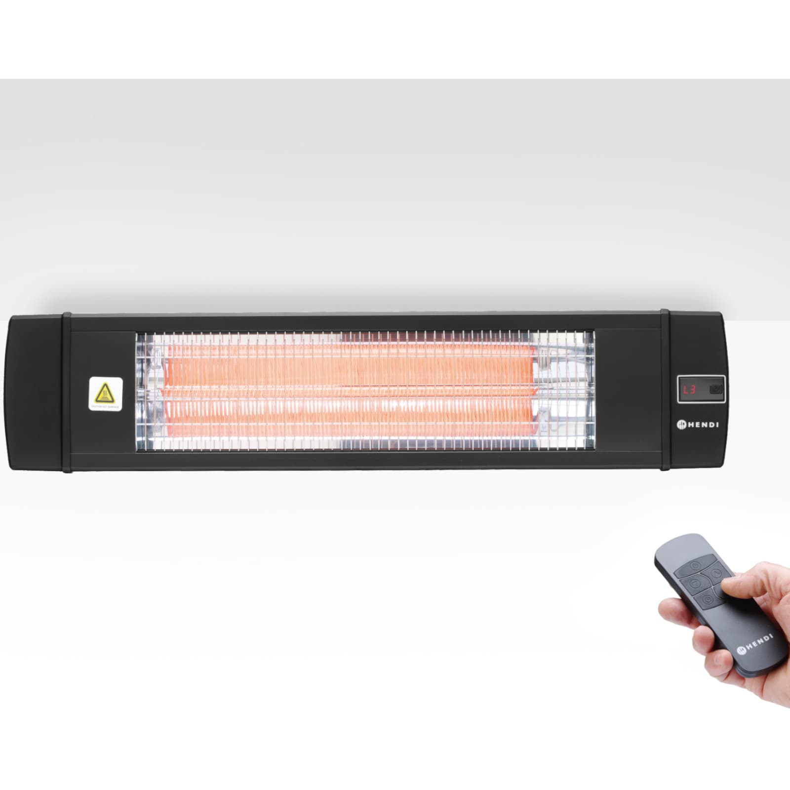 

Promiennik podczerwieni lampa grzewcza tarasowa ścienna Bola 2500 W - Hendi 272428