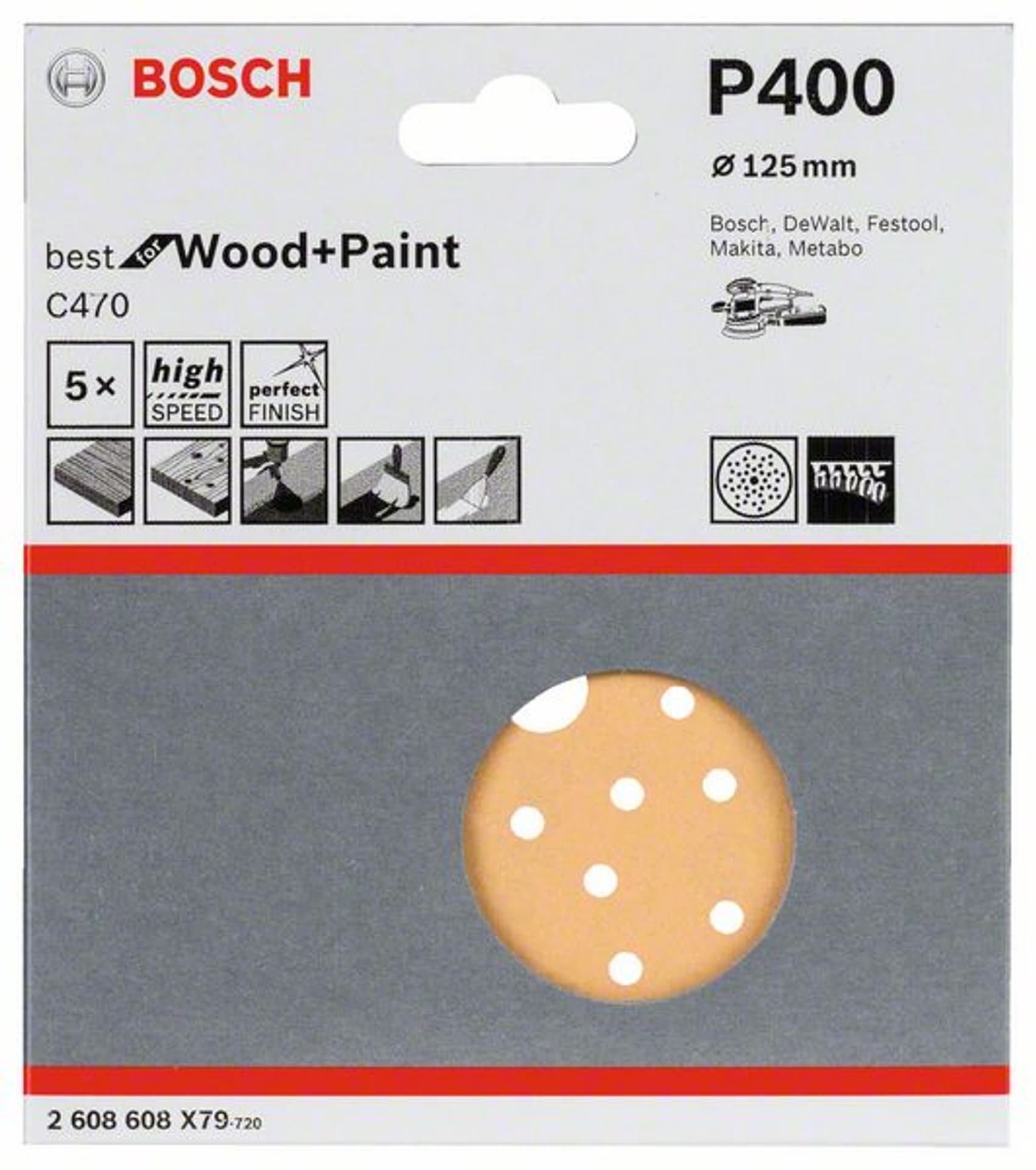 

KRĄŻEK PRZYCZEPNY 125MM C470 G400 PERFOROWANY