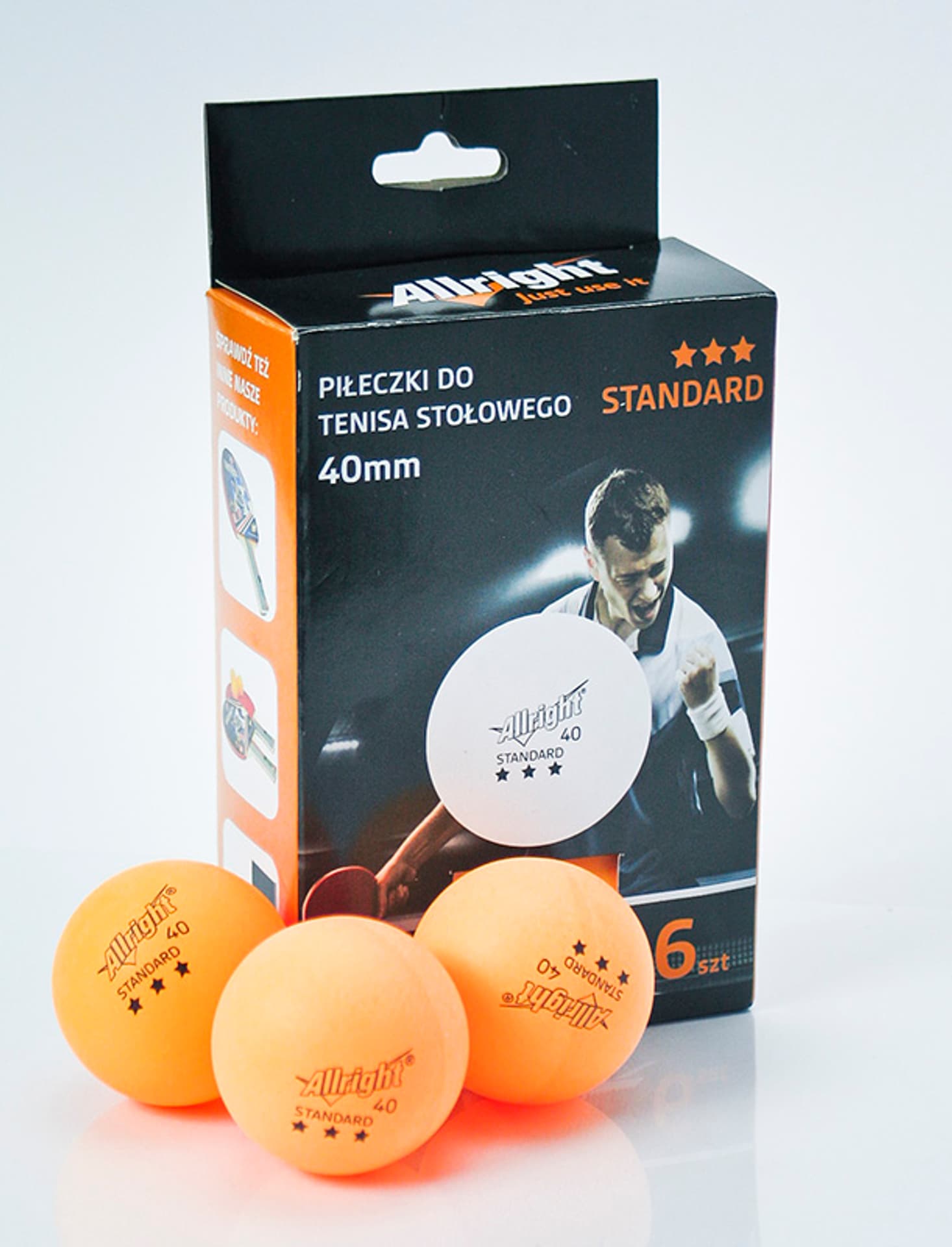 

PIŁECZKI TENIS STOŁOWY 40mm ORANGE 6 szt