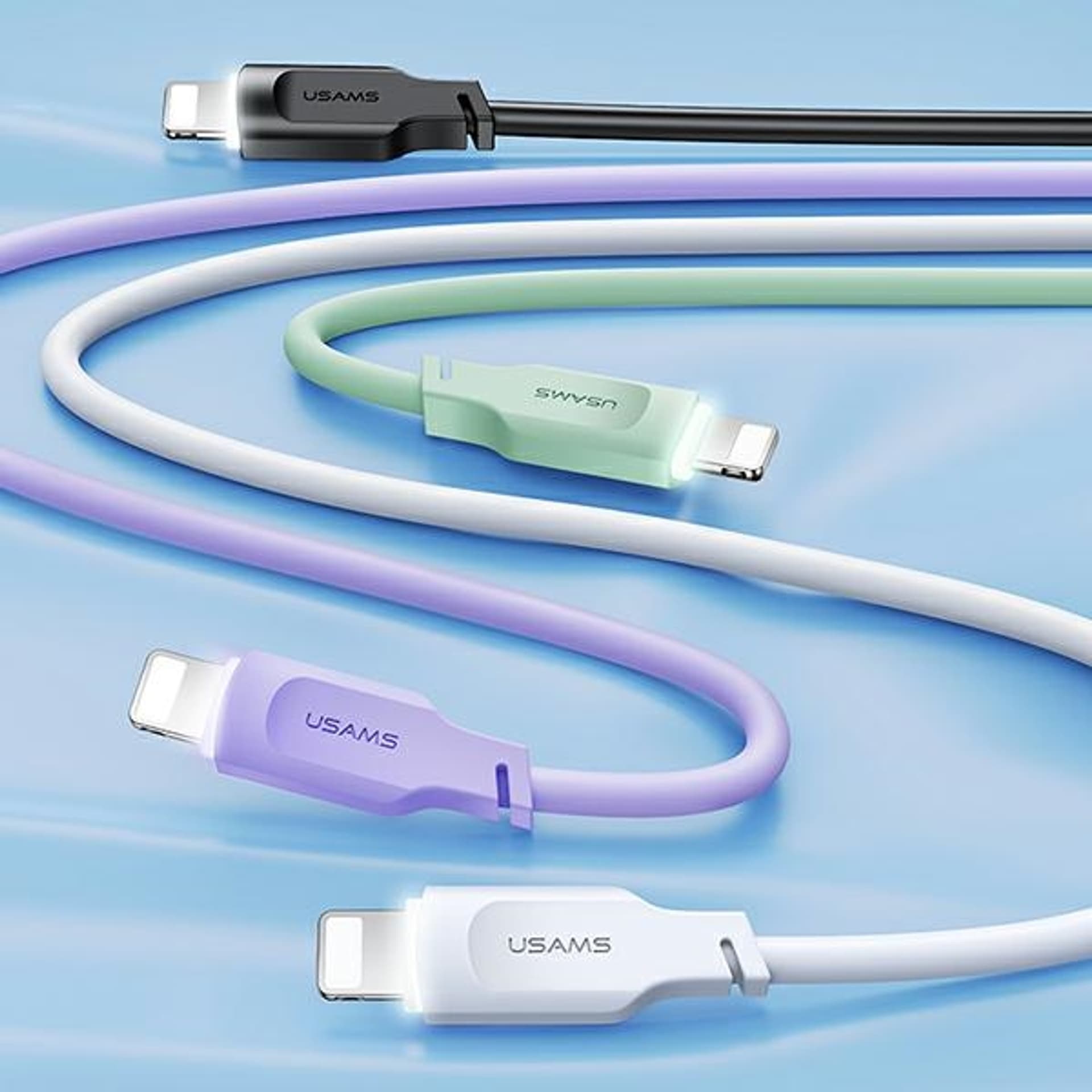 

USAMS Kabel lightning Fast Charging 2,4A Lithe Series 1,2m purpurowy/purple SJ565USB03 (US-SJ565)