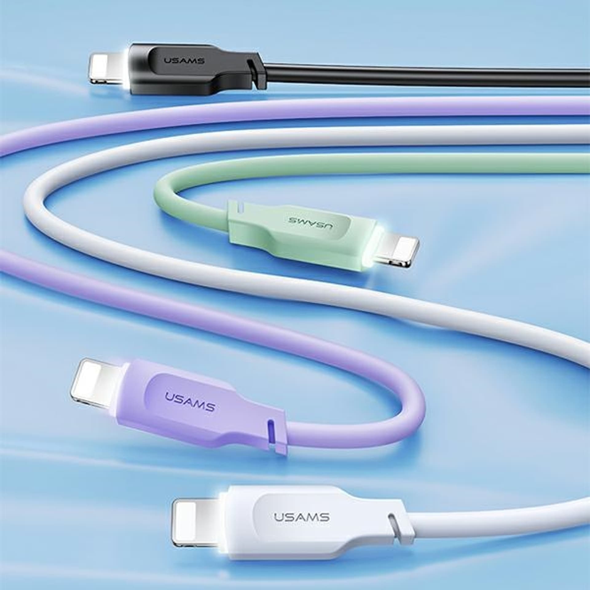 

USAMS Kabel USB-C na Lightning PD Fast Charging 1,2m 20W Lithe Series biały/white SJ566USB02 (US-SJ566)