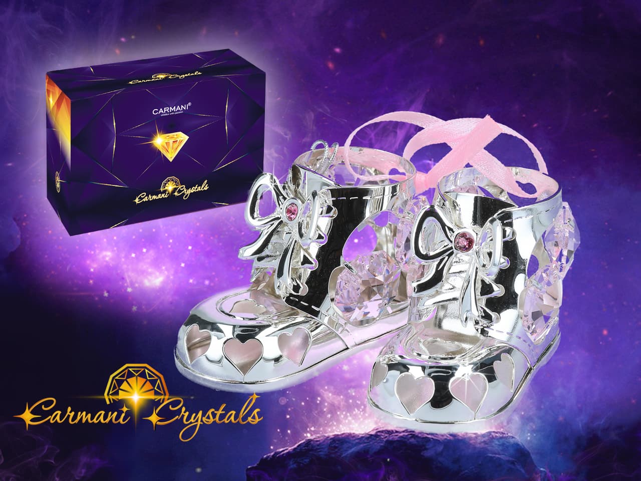 

Buciki dziewczęce srebrne - products with Carmani Crystals
