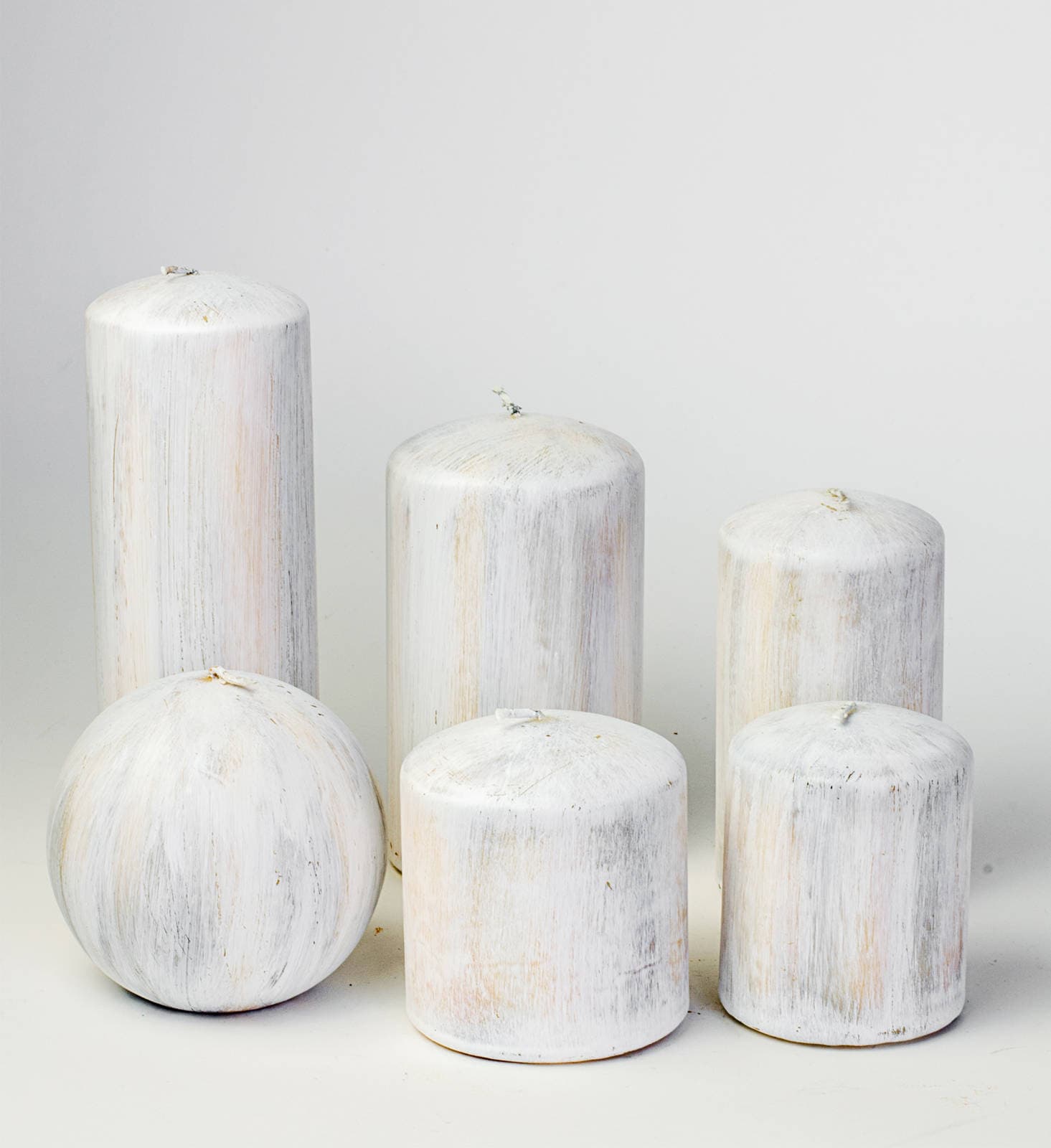 

Świeca White Wood słupek 80/H90