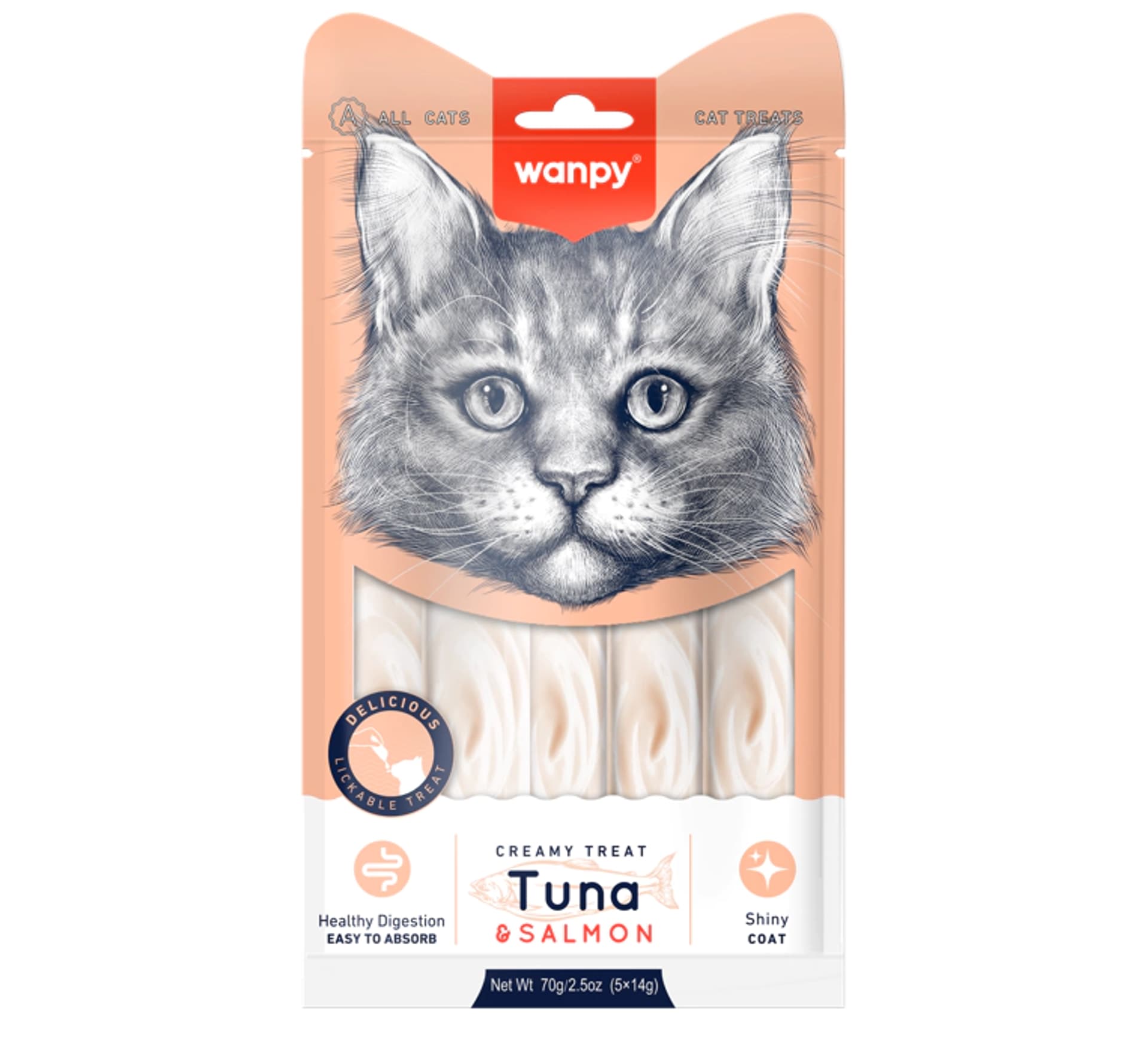 

WANPY CREAMY TREAT TUNA & SALMON 5x14g