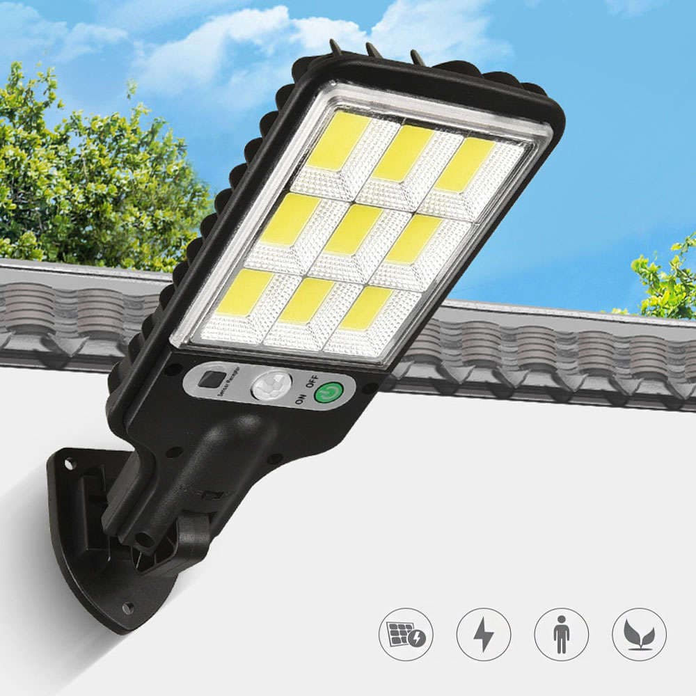

Lampa solarna LED wodoodporna Alogy uliczna latarnia solar z czujnikiem ruchu + Pilot Czarna